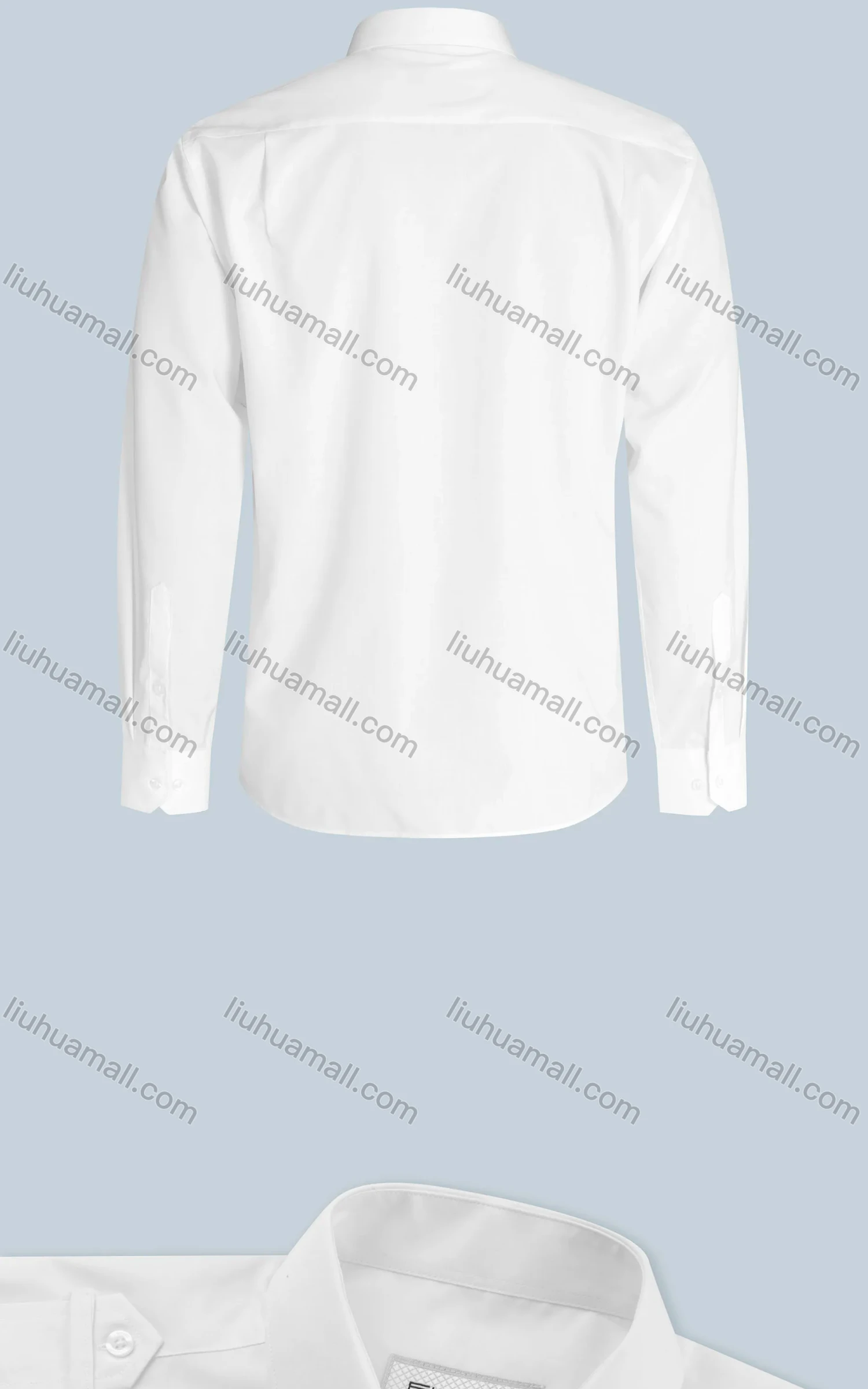 Wholesale Men's Slim Fit Long Sleeve Flap Pockets Button Down Plain Shirts - Liuhuamall