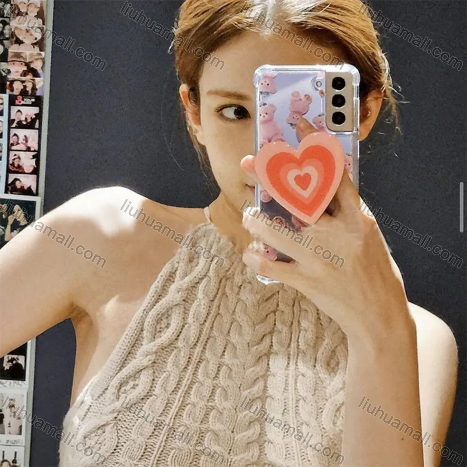 Wholesale Women's Sexy Plain Cable Knit Crop Cami Top T0528# - Liuhuamall