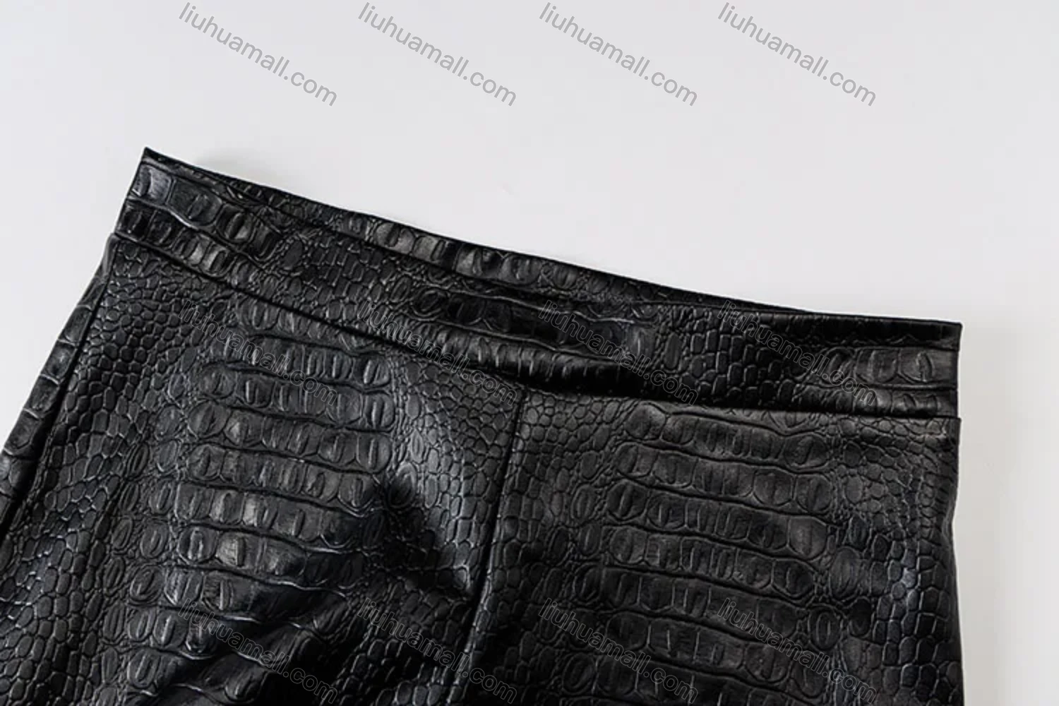 Wholesale Women's Casual Plain Scale PU Leather Top & Pants 2 Piece Set S0C4081X# - Liuhuamall