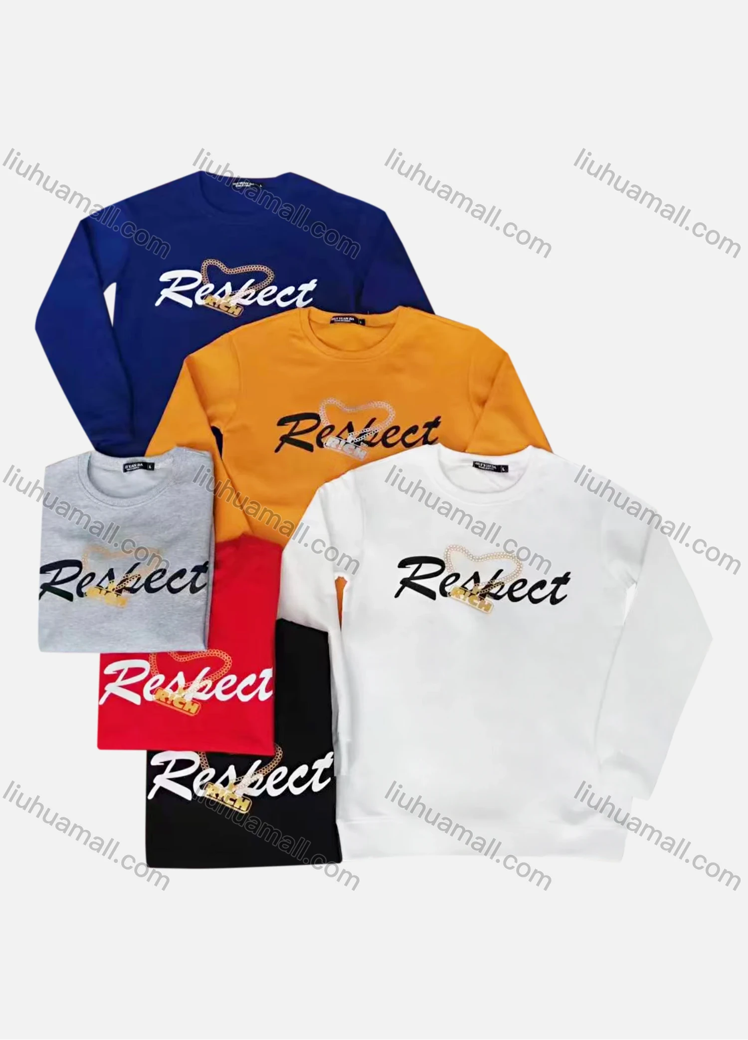 Wholesale Men's Casual Graphic Round Neck Pullover Long Sleeve T-shirt 10# - Liuhuamall