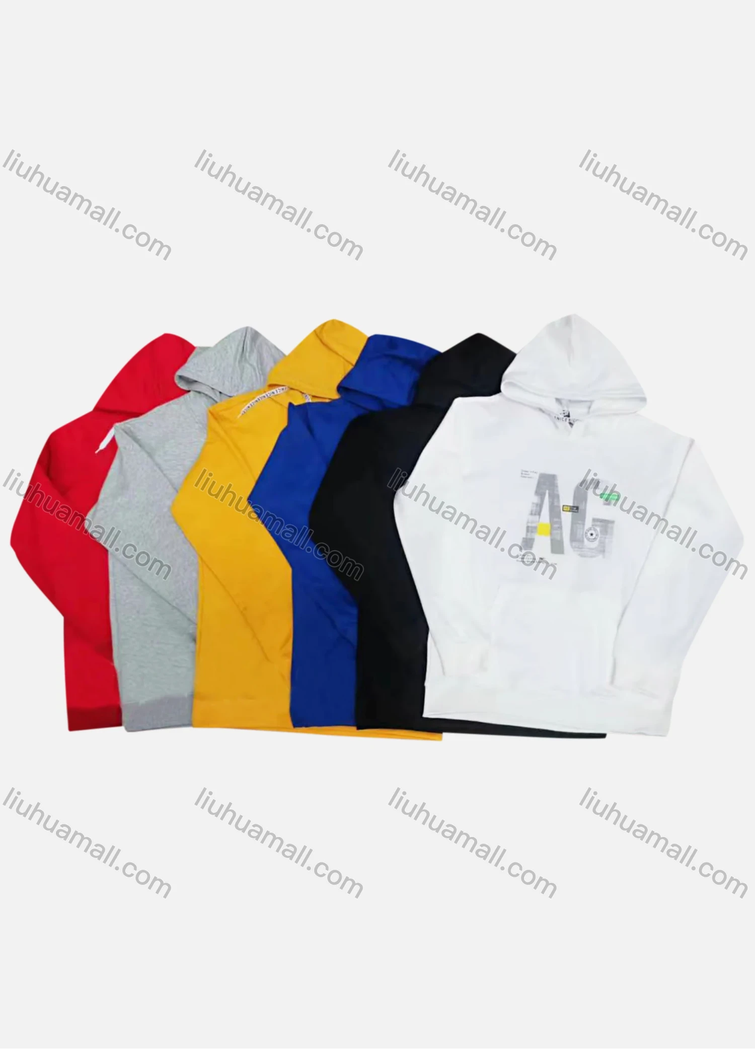 Wholesale Men's Casual Long Sleeve Drawstring Hoodie With Kangaroo Pocket 20# - Liuhuamall
