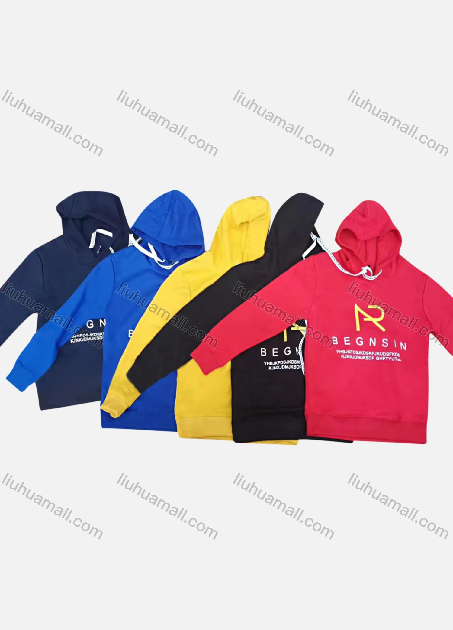 Wholesale Men's Casual Long Sleeve Drawstring Hoodie With Kangaroo Pocket 23# - Liuhuamall