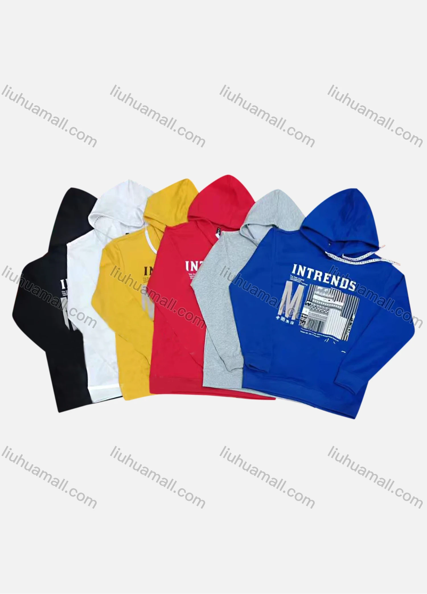 Wholesale Men's Casual Long Sleeve Drawstring Hoodie With Kangaroo Pocket 24# - Liuhuamall