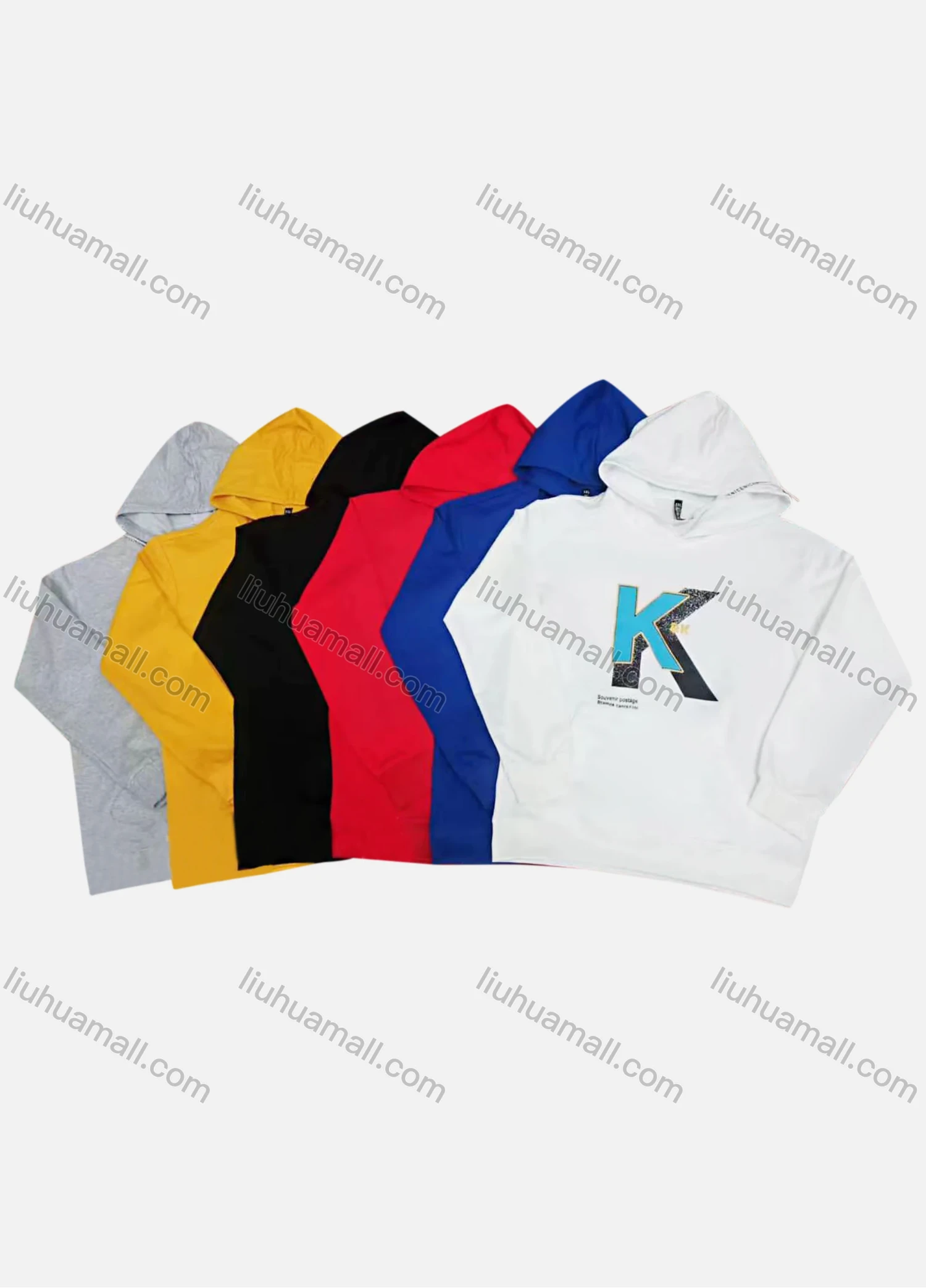Wholesale Men's Casual Long Sleeve Drawstring Hoodie With Kangaroo Pocket 25# - Liuhuamall