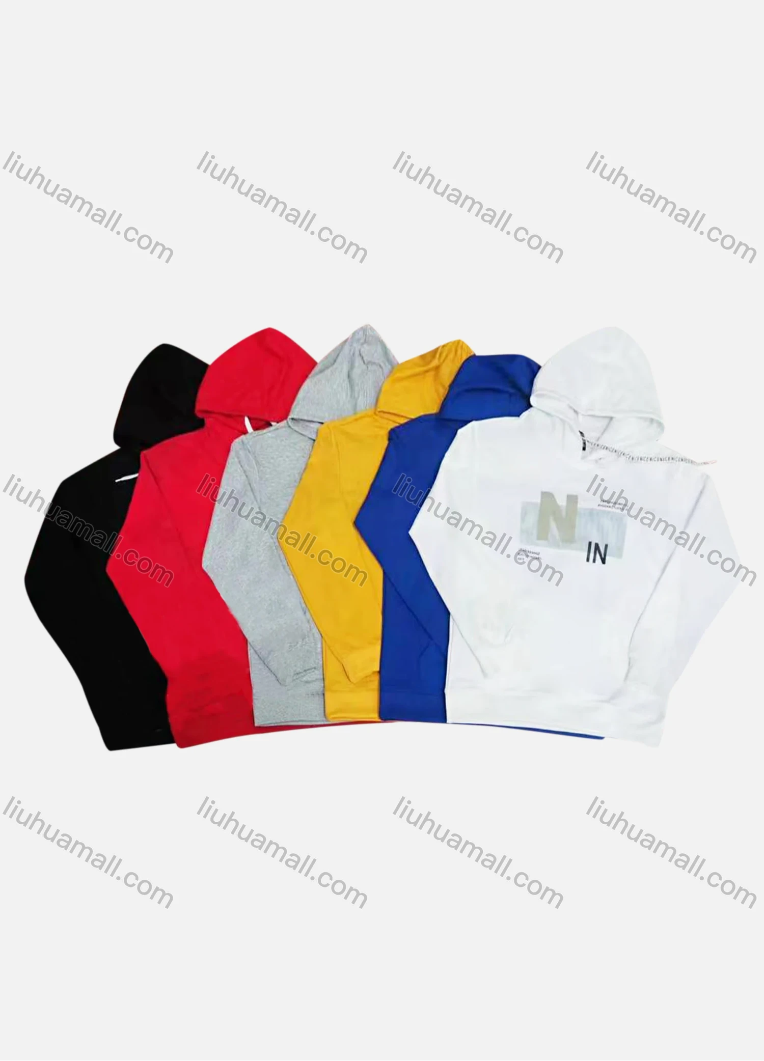 Wholesale Men's Casual Long Sleeve Drawstring Hoodie With Kangaroo Pocket 27# - Liuhuamall