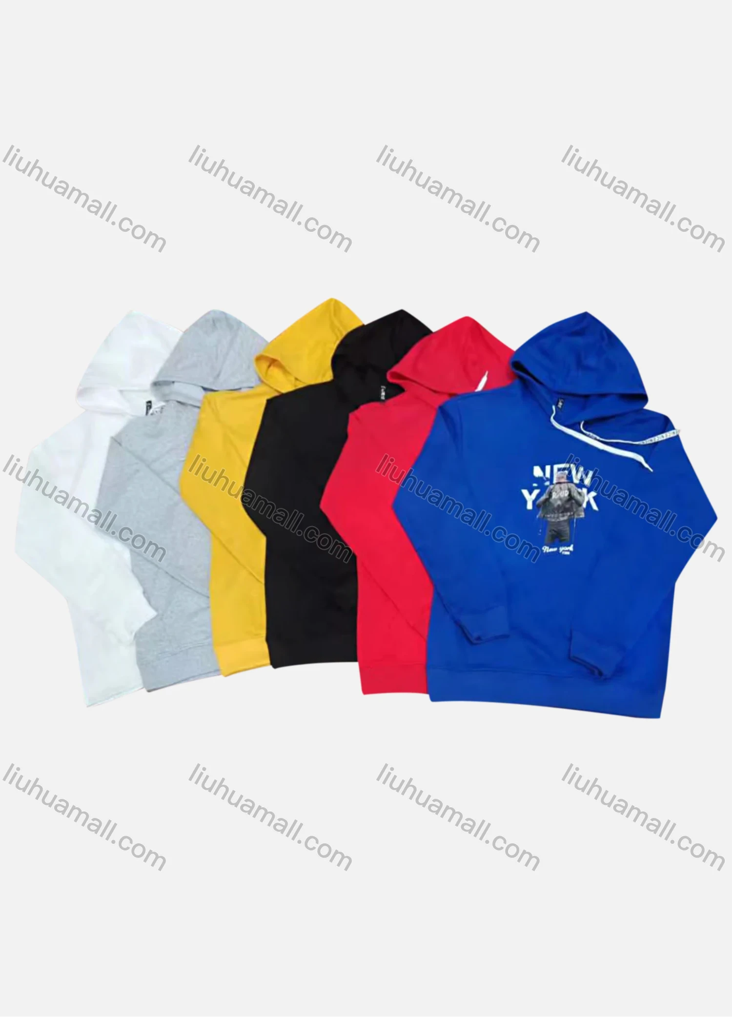 Wholesale Men's Casual Long Sleeve Drawstring Hoodie With Kangaroo Pocket 29# - Liuhuamall