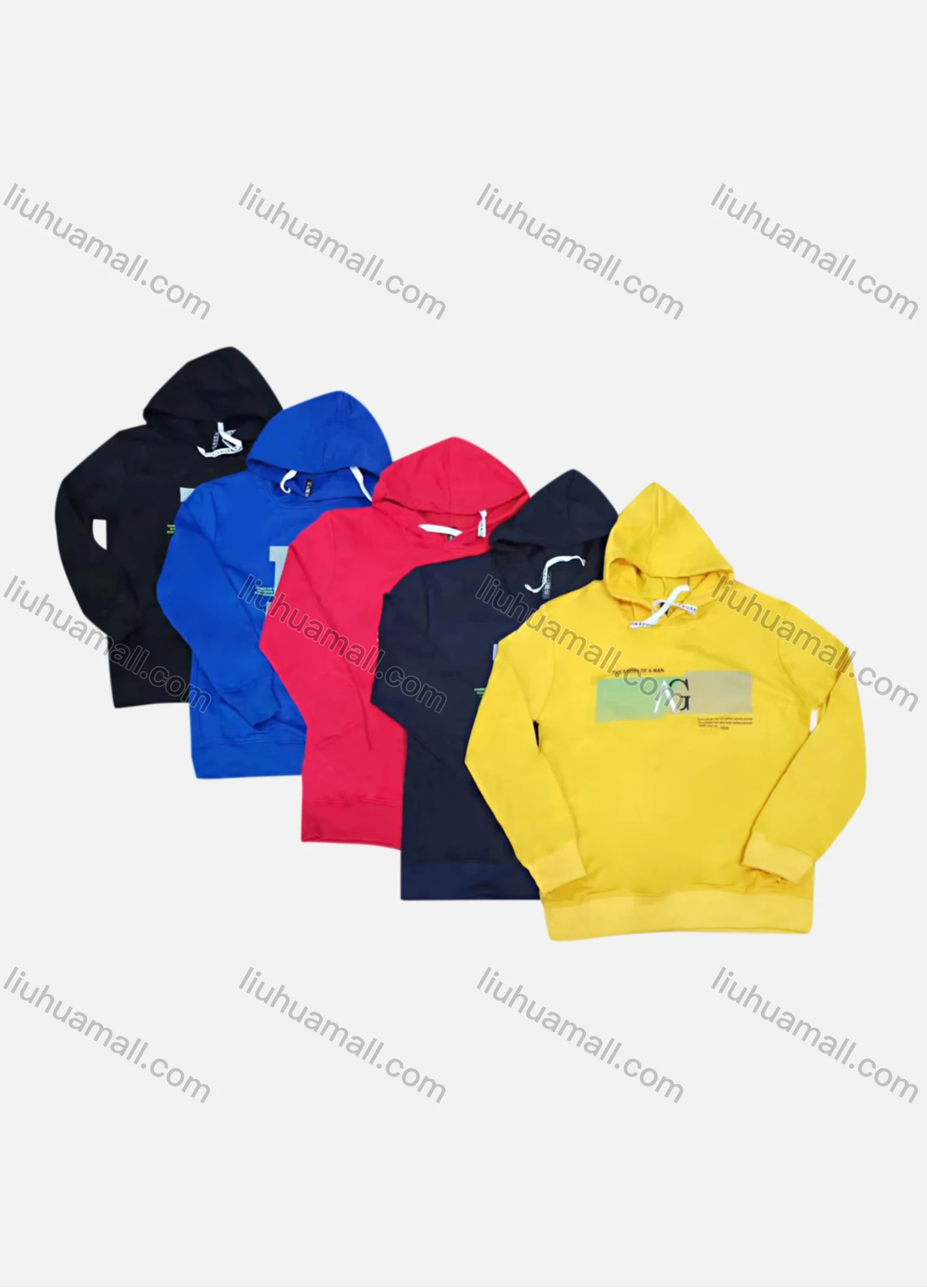 Wholesale Men's Casual Long Sleeve Drawstring Hoodie With Kangaroo Pocket 31# - Liuhuamall