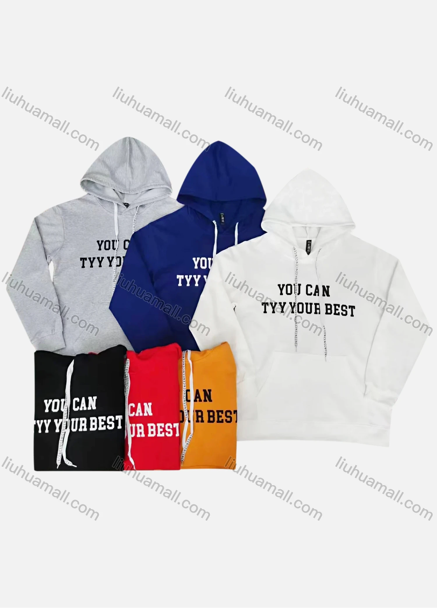 Wholesale Men's Casual Striped Long Sleeve Drawstring Zipper Hoodie With Kangaroo Pocket 33# - Liuhuamall