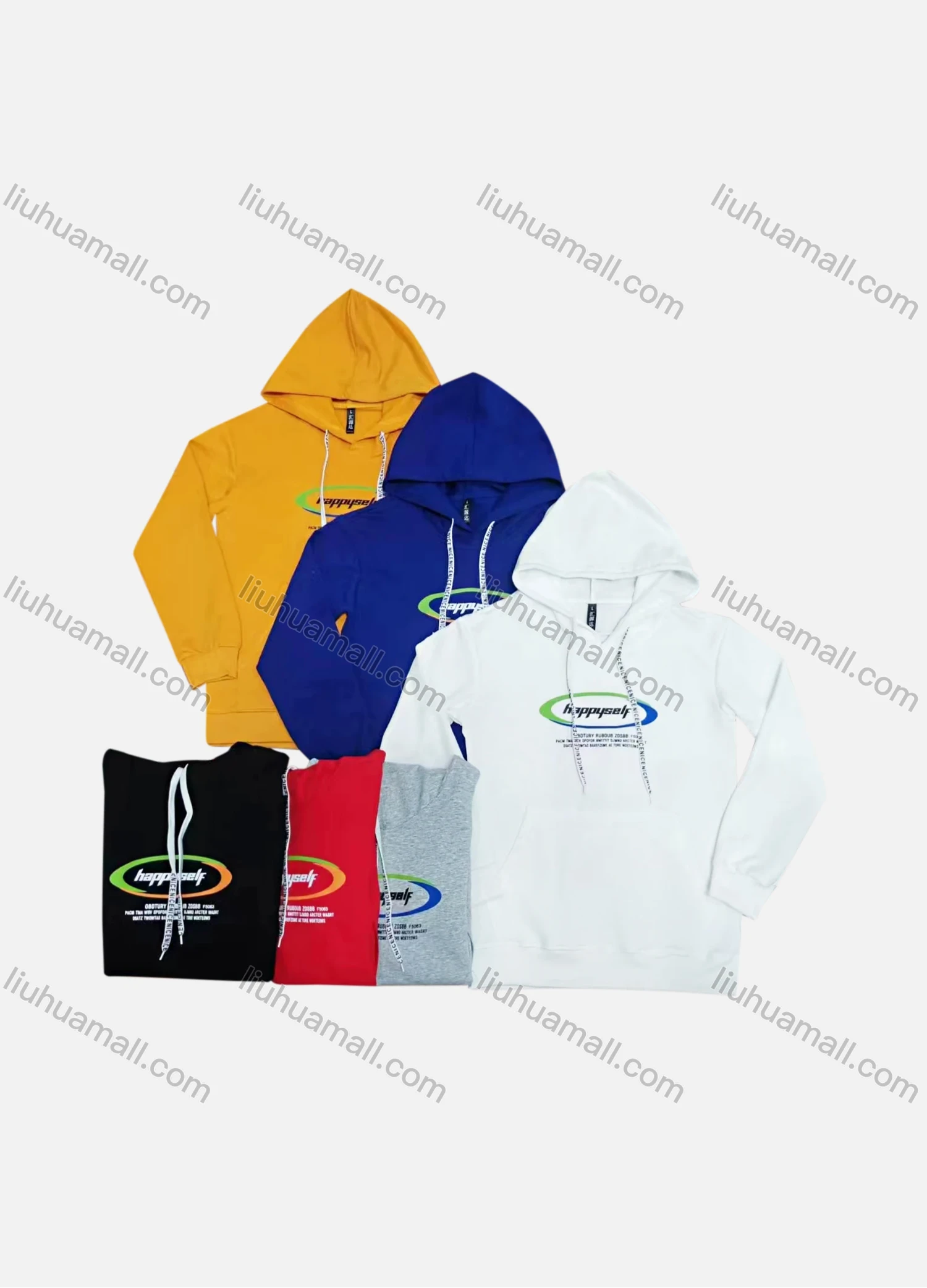 Wholesale Men's Casual Long Sleeve Graphic Drawstring Pullover Hoodie WIth Kangaroo Pocket 35# - Liuhuamall