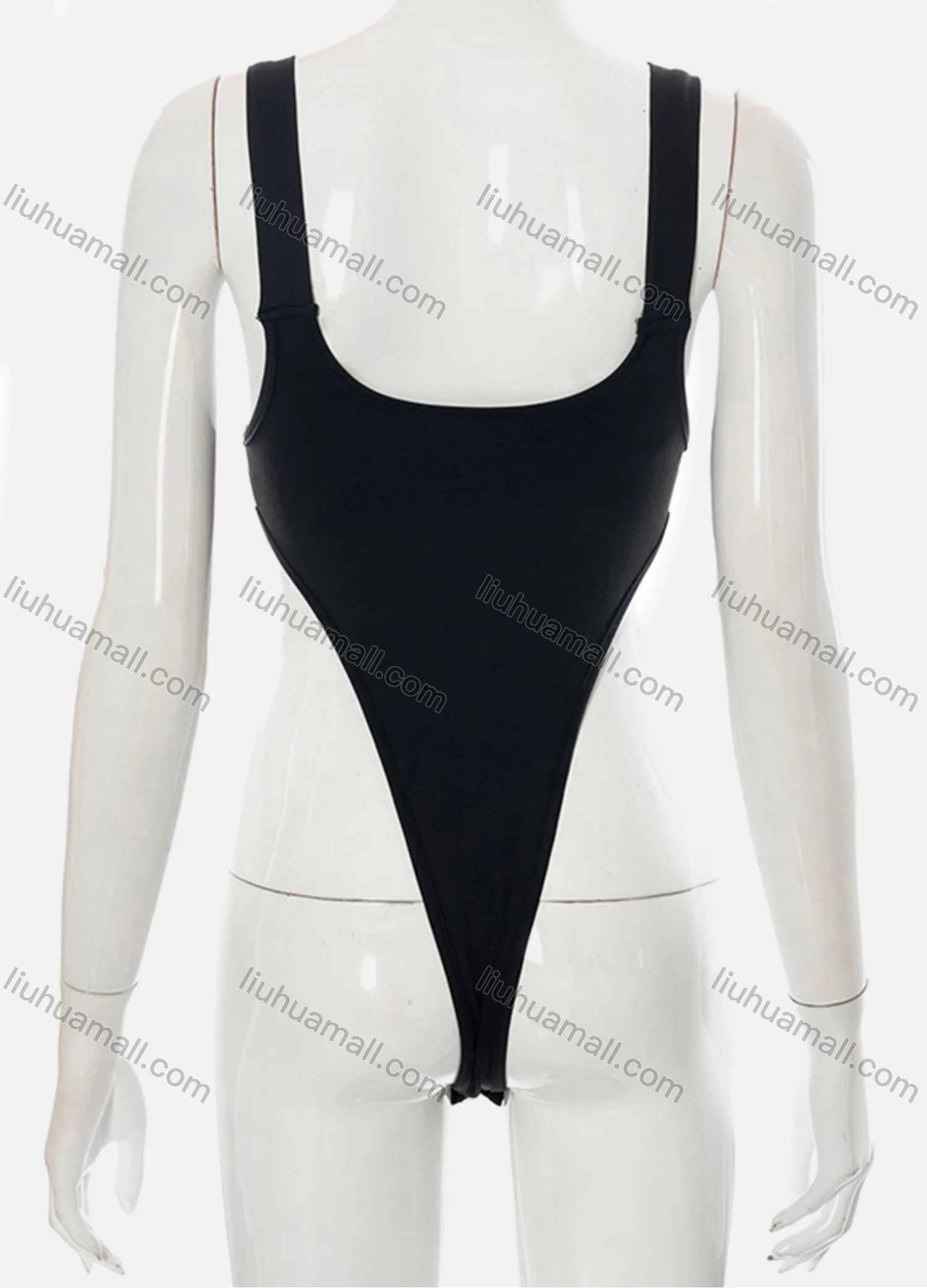 Wholesale Women's Trendy Sleeveless Buckle Letter Print Bodysuit D21BS438# - Liuhuamall