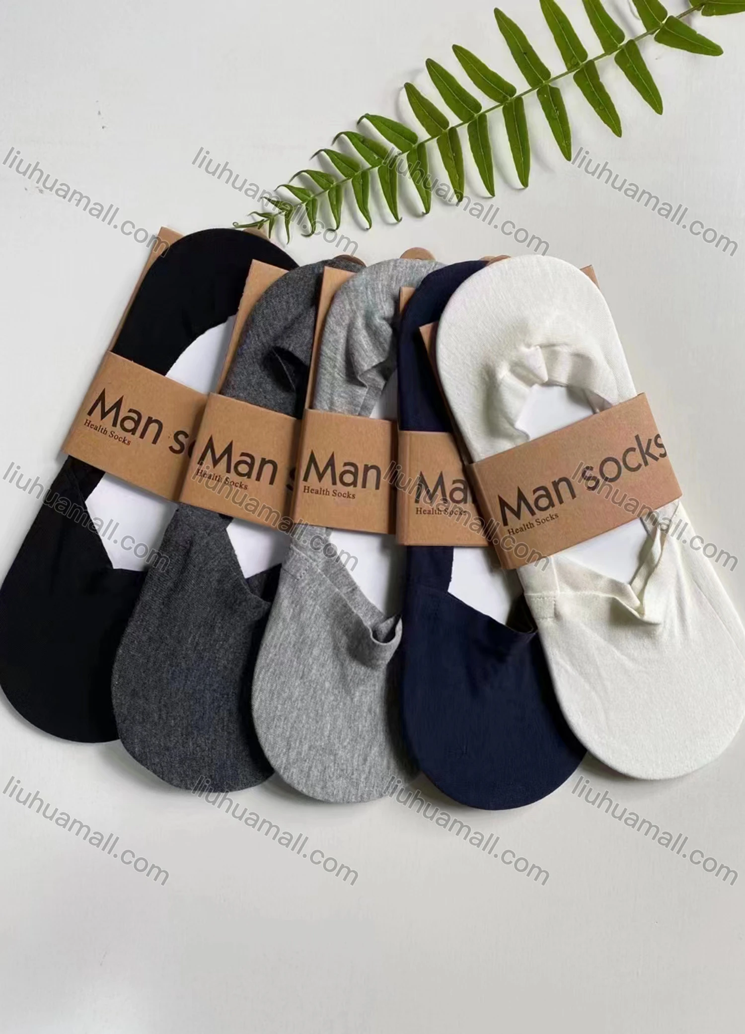 Wholesale Men's Casual Low Cut Ankle No Show Socks With Non Slip Sole - Liuhuamall