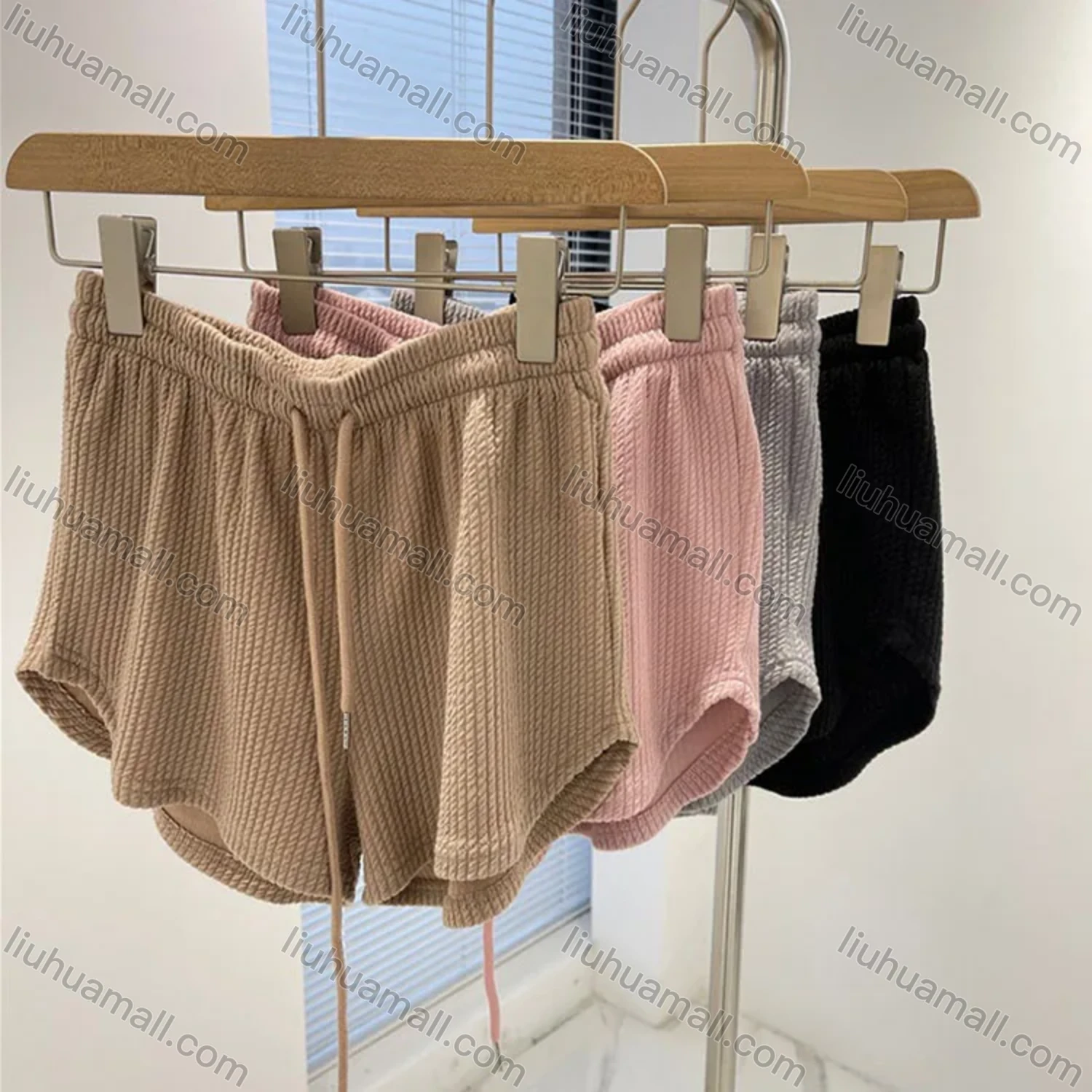Wholesale Women's Casual Plain Drawstring High Waist Pants 639# - Liuhuamall