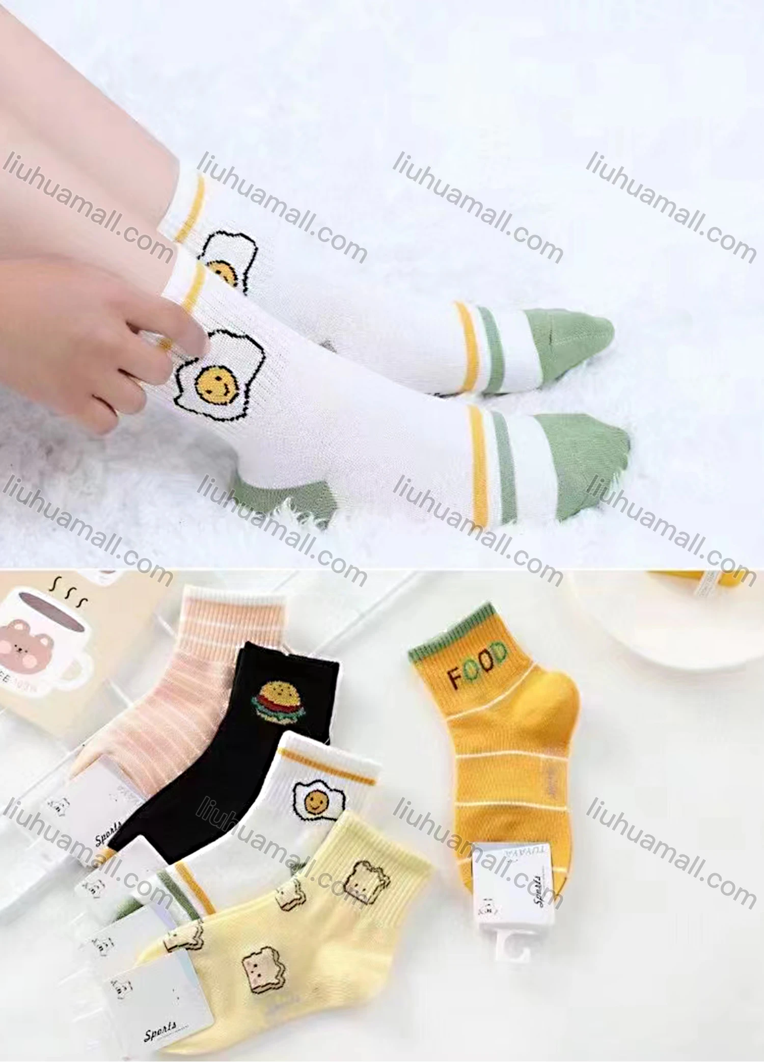 Wholesale Unisex Softy Lovely Graphic Cushioned Ankle Socks - Liuhuamall