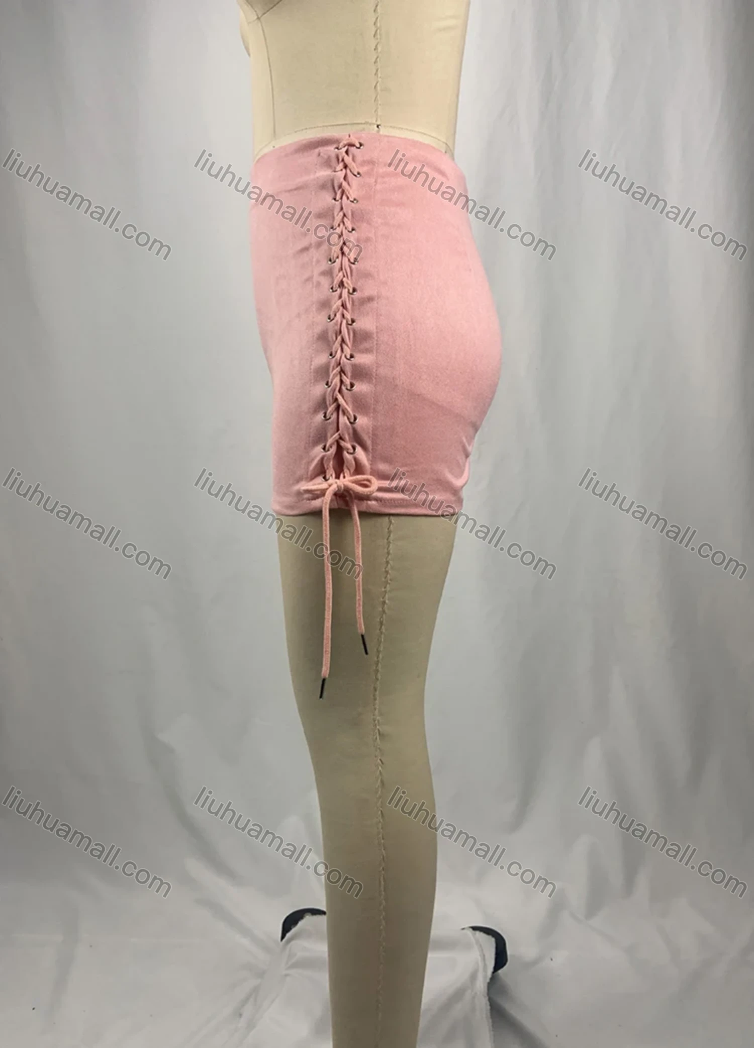 Wholesale Women's Sexy Plain Lace Up Skirts - Liuhuamall
