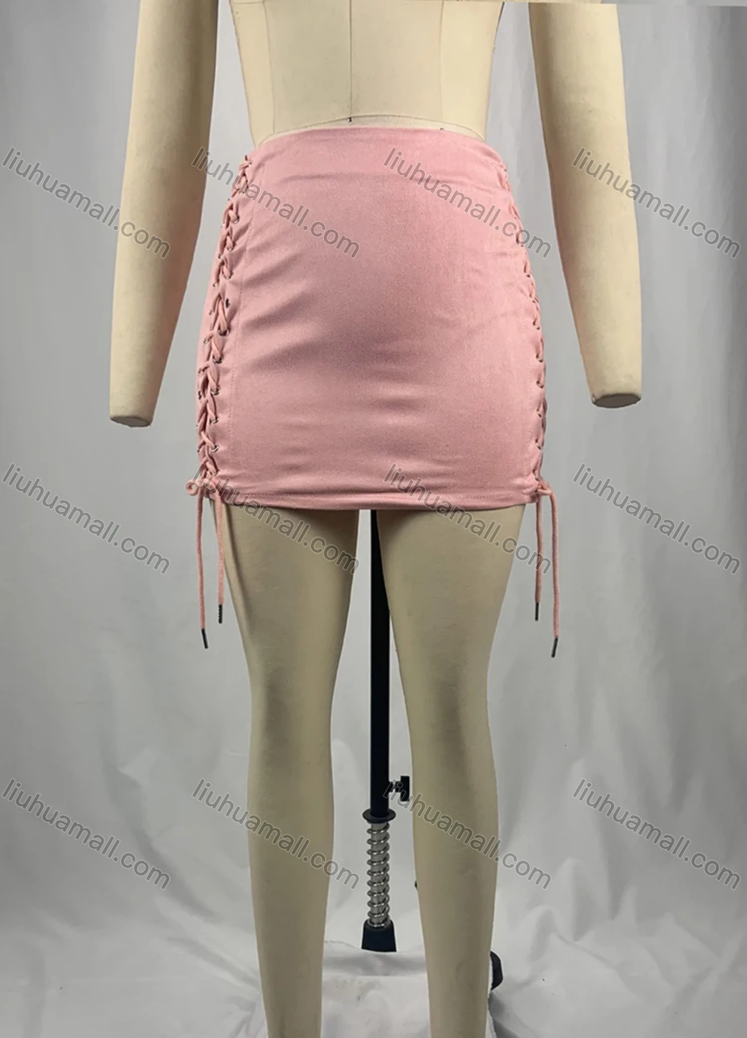 Wholesale Women's Sexy Plain Lace Up Skirts - Liuhuamall