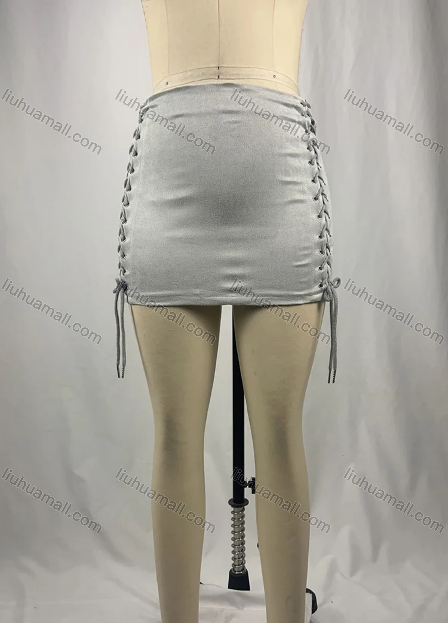 Wholesale Women's Sexy Plain Lace Up Skirts - Liuhuamall