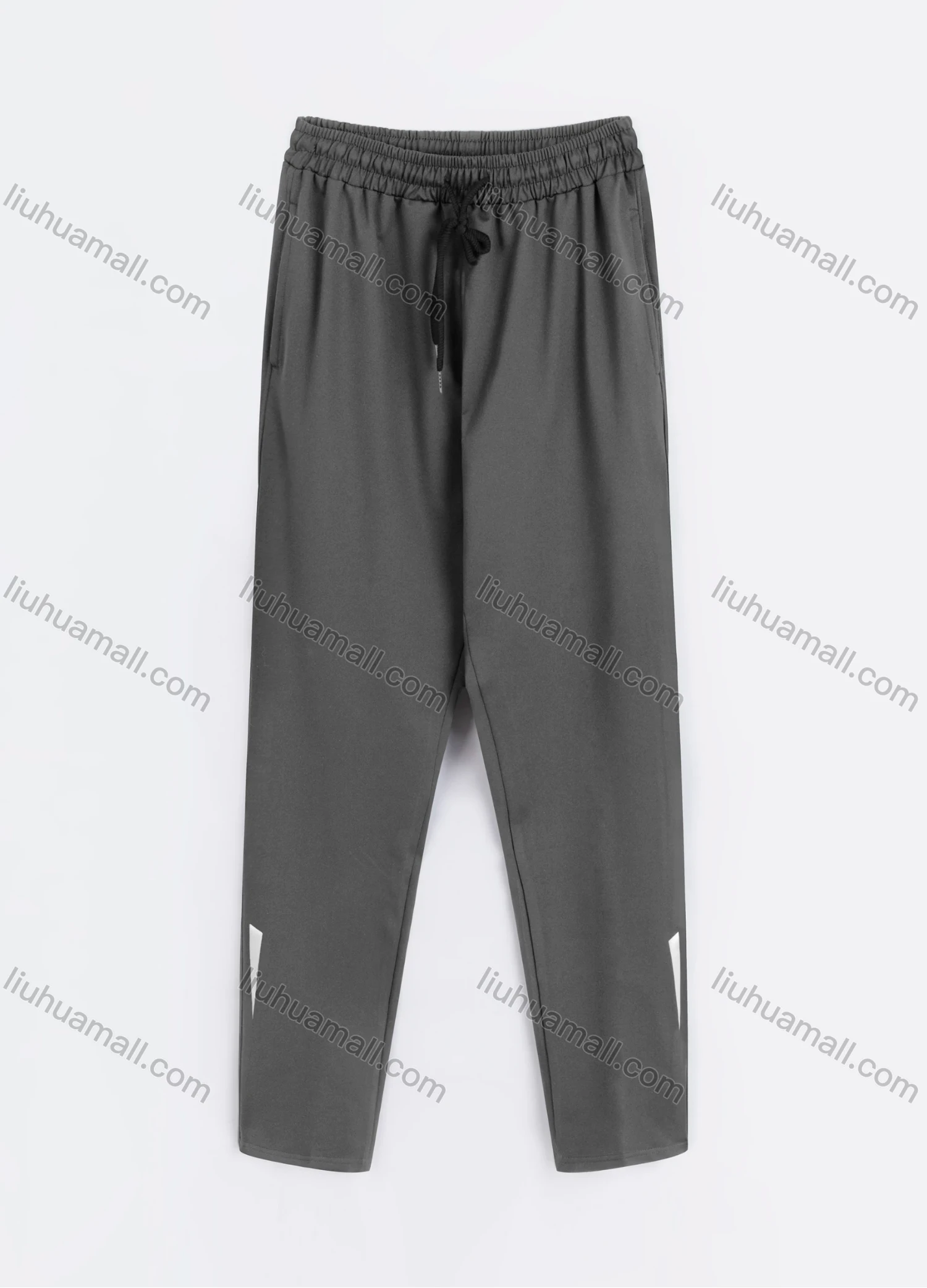 Wholesale Men's Sporty Plain Drawstring Elastic Waist Patch Pocket Pants - Liuhuamall