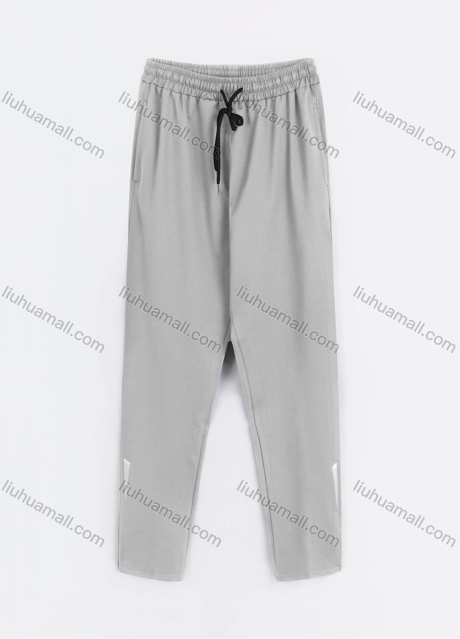 Wholesale Men's Sporty Plain Drawstring Elastic Waist Patch Pocket Pants - Liuhuamall
