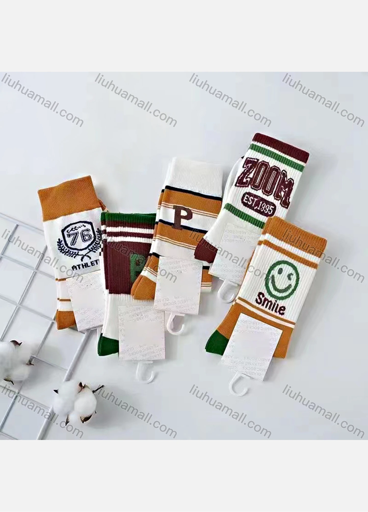 Wholesale Women's Casual Graphic Cushioned Ankle Socks - Liuhuamall