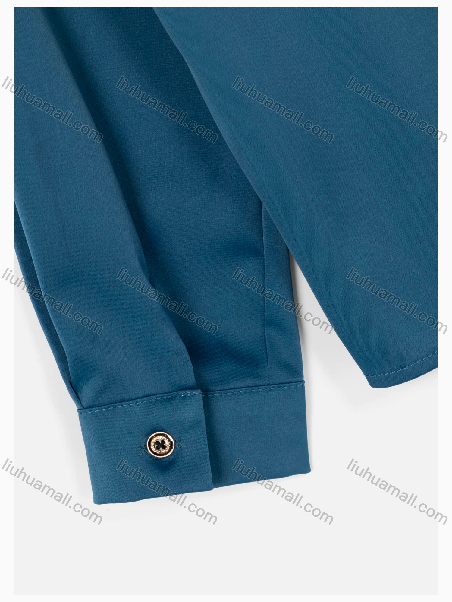 Wholesale Women's Causal V Neck Long Sleeve Rhinestone Plain Blouse - Liuhuamall