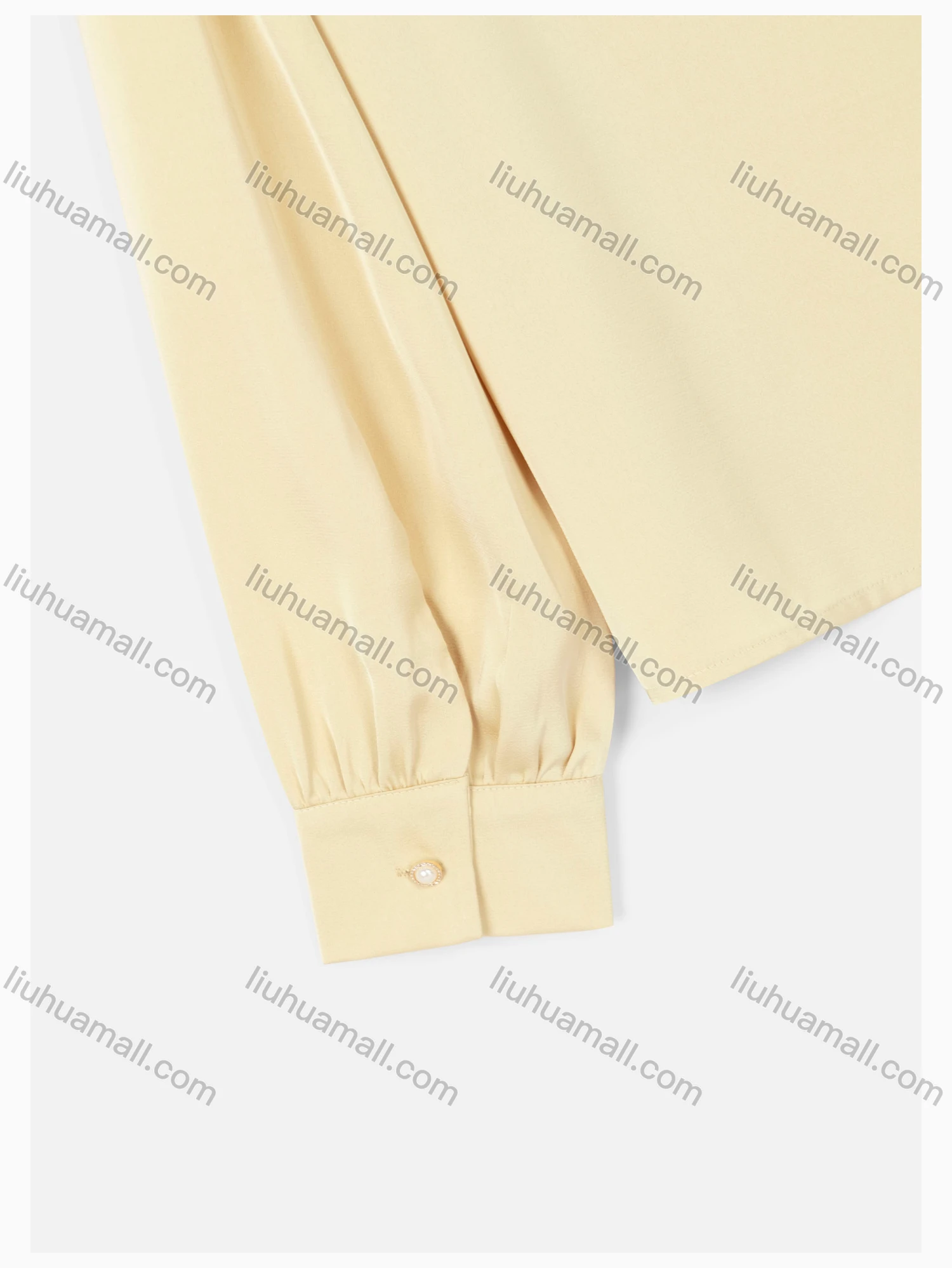 Wholesale Women's Causal Mock Neck Long Sleeve Button Decor Plain Blouse - Liuhuamall
