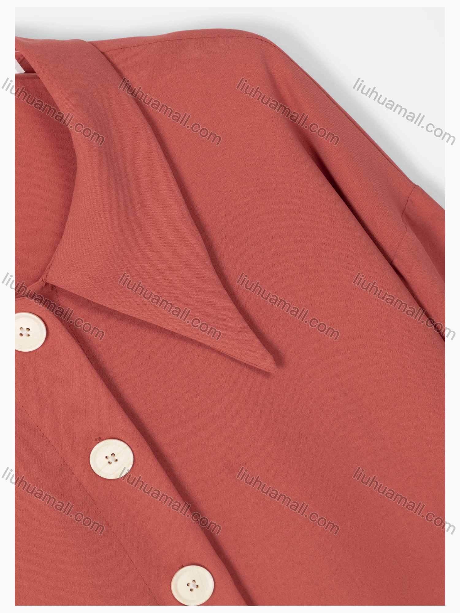 Wholesale Women's Causal Button Down Long Sleeve Plain Blouse - Liuhuamall
