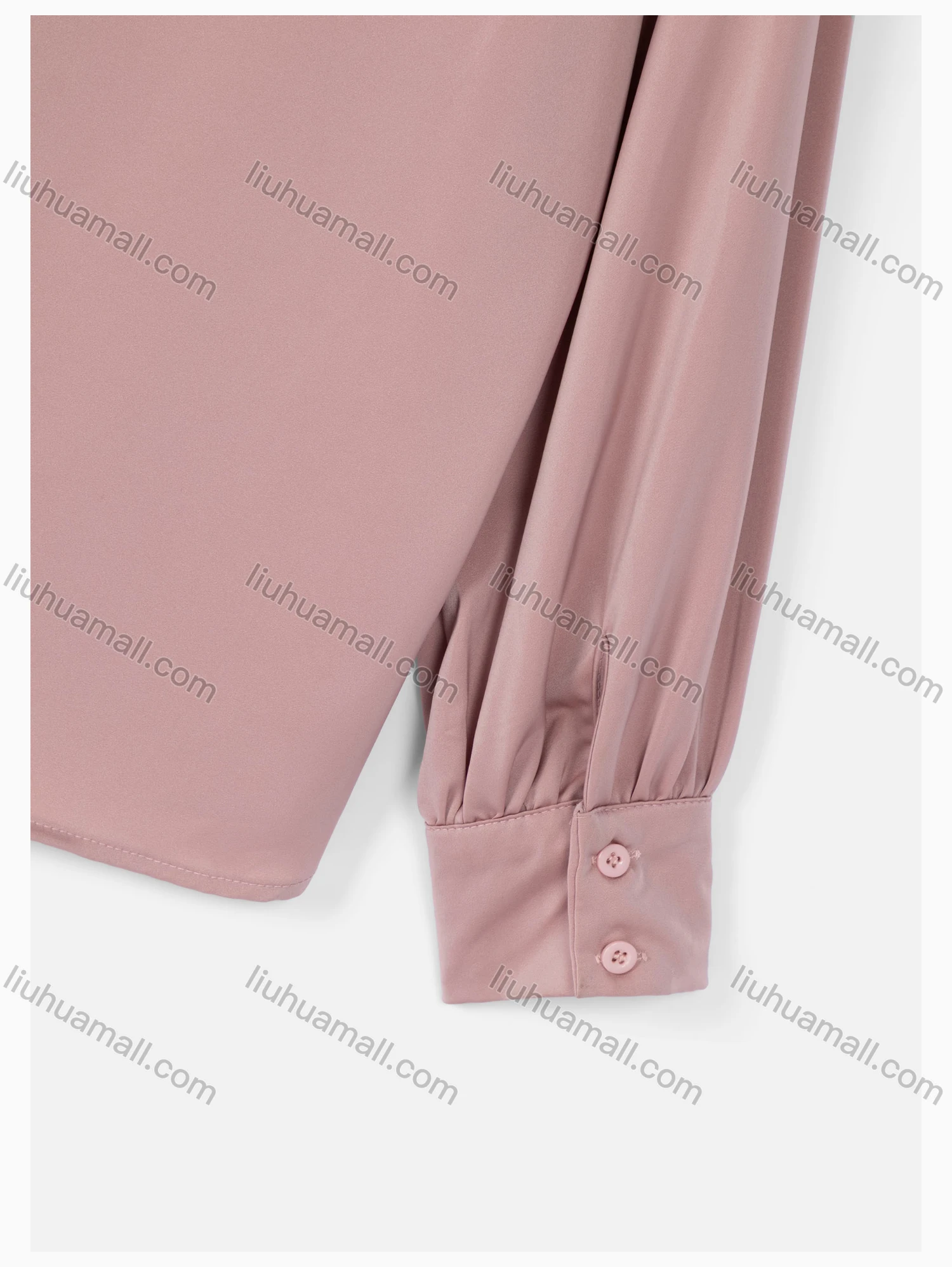 Wholesale Women's Causal V Neck Long Sleeve Pearl Plain Blouse - Liuhuamall