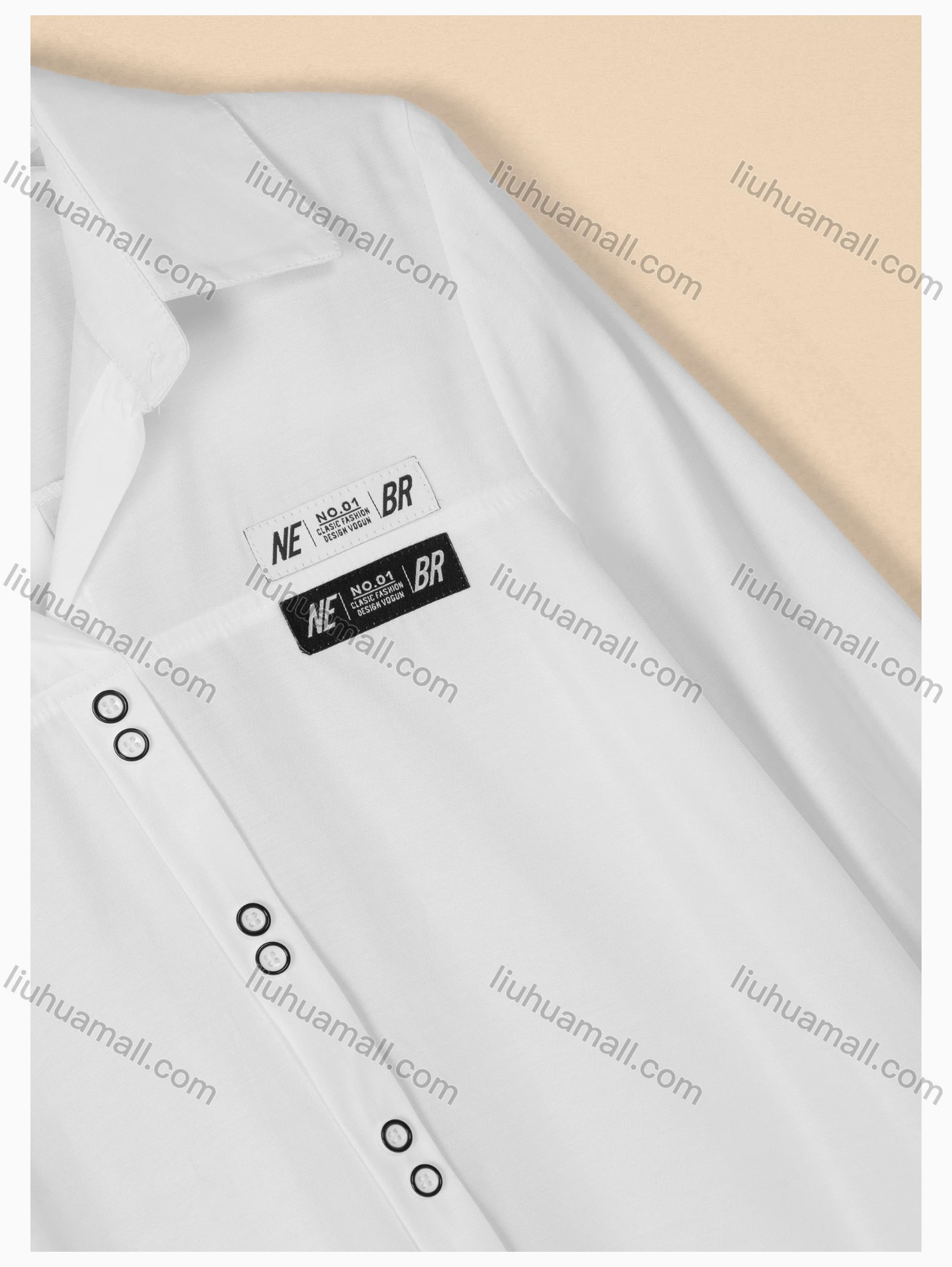 Wholesale Women's Long Sleeve Button Front Decor Plain T-Shirt - Liuhuamall