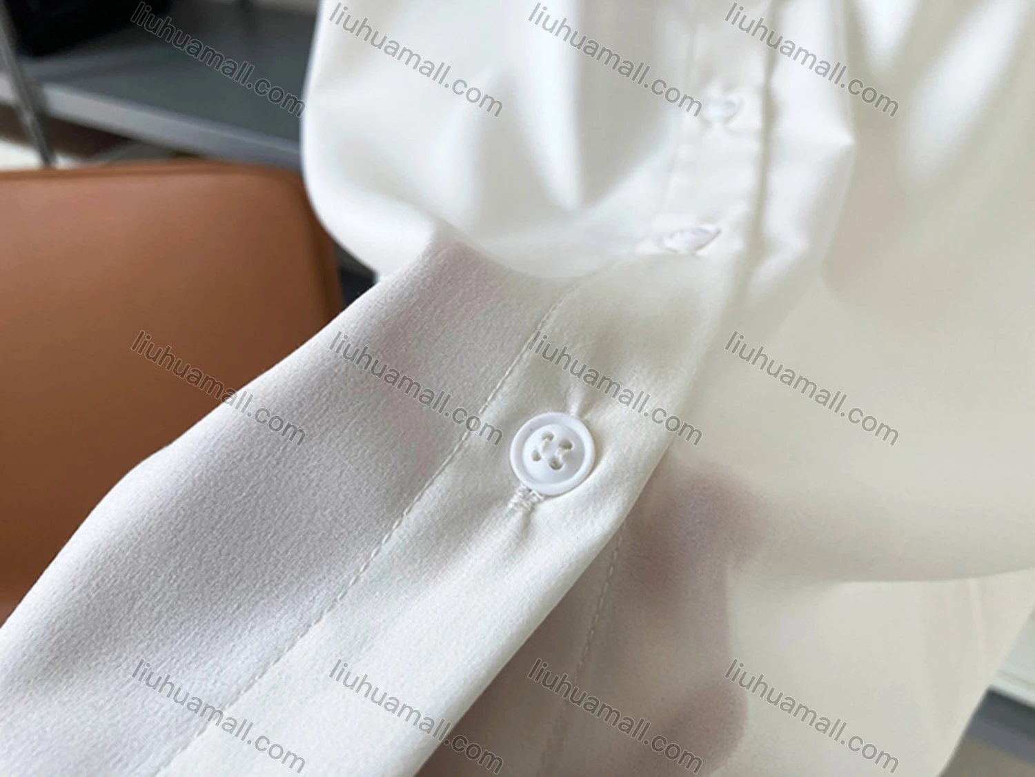 Wholesale Women's Casual Plain Back Button Down Long Sleeve Patch Pocket Shirts - Liuhuamall