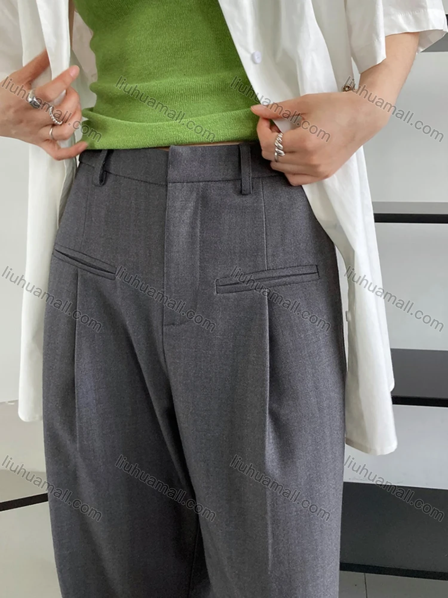 Wholesale Women's Business Plain Suit Pants - Liuhuamall