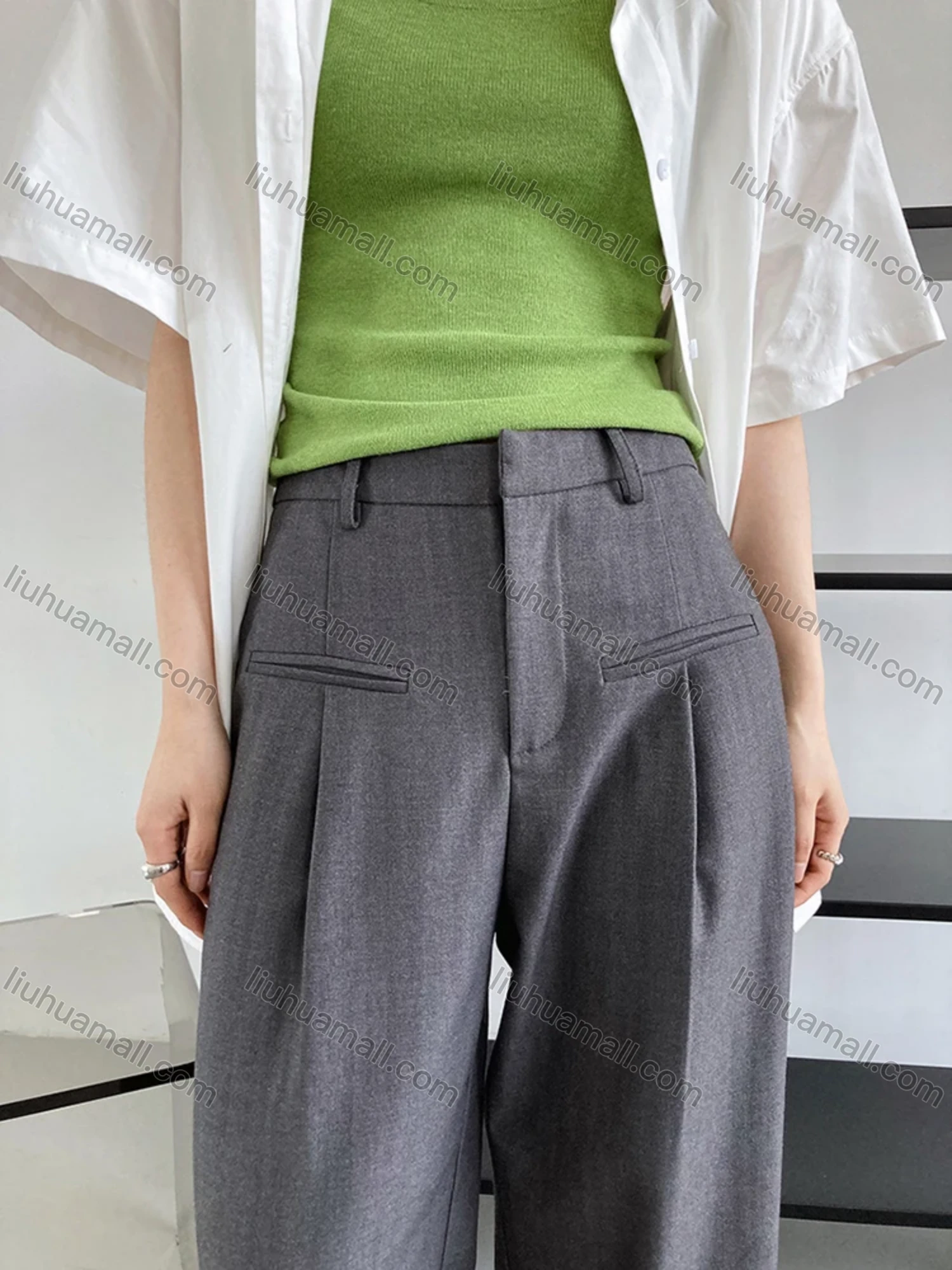 Wholesale Women's Business Plain Suit Pants - Liuhuamall