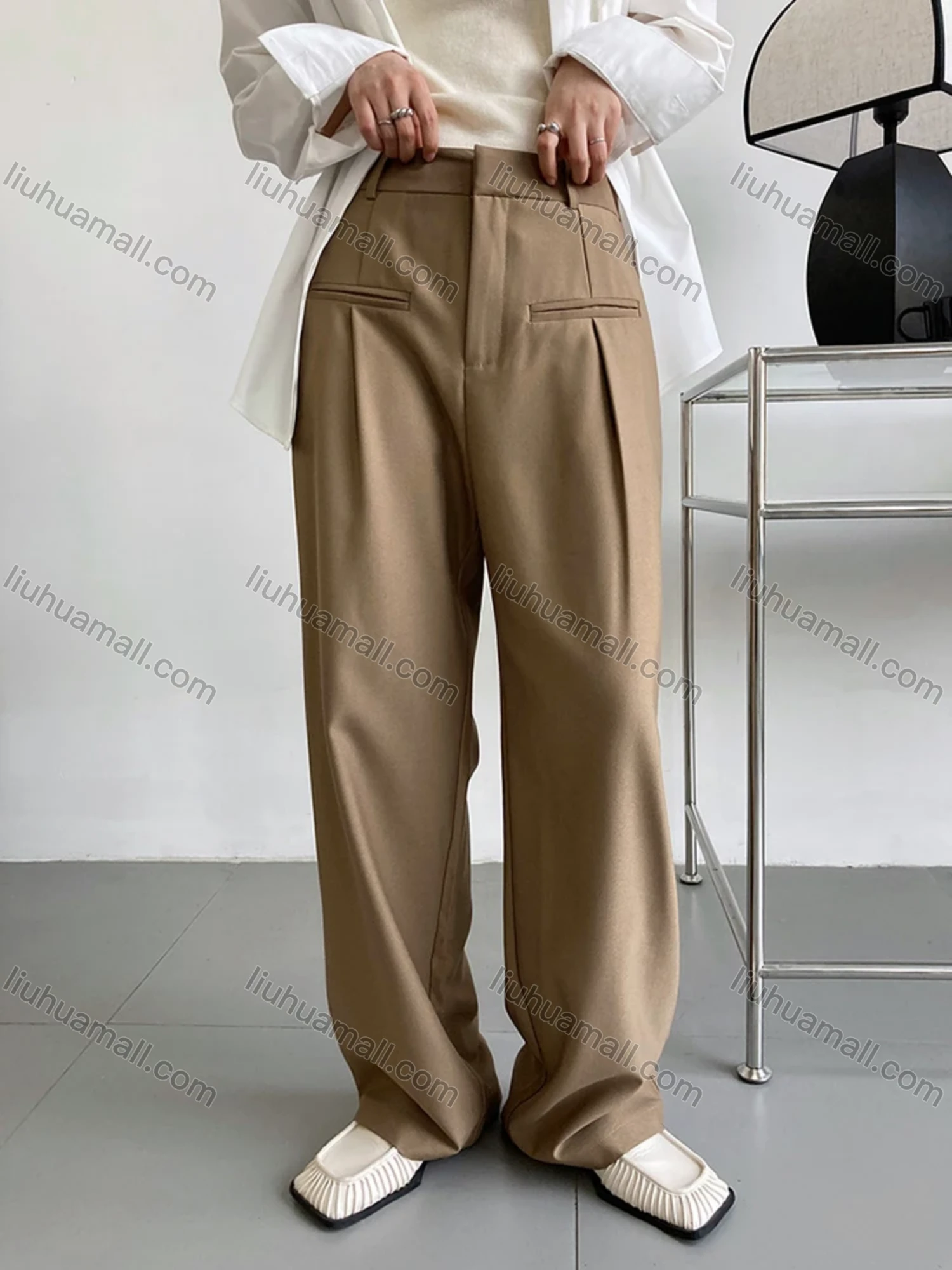 Wholesale Women's Business Plain Suit Pants - Liuhuamall