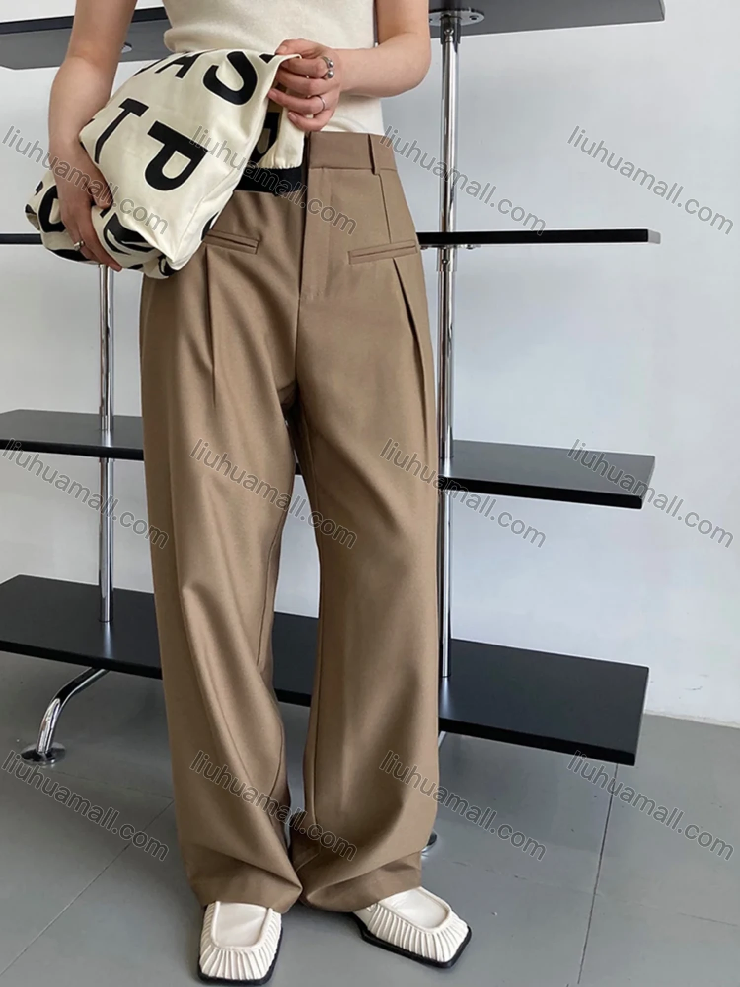 Wholesale Women's Business Plain Suit Pants - Liuhuamall
