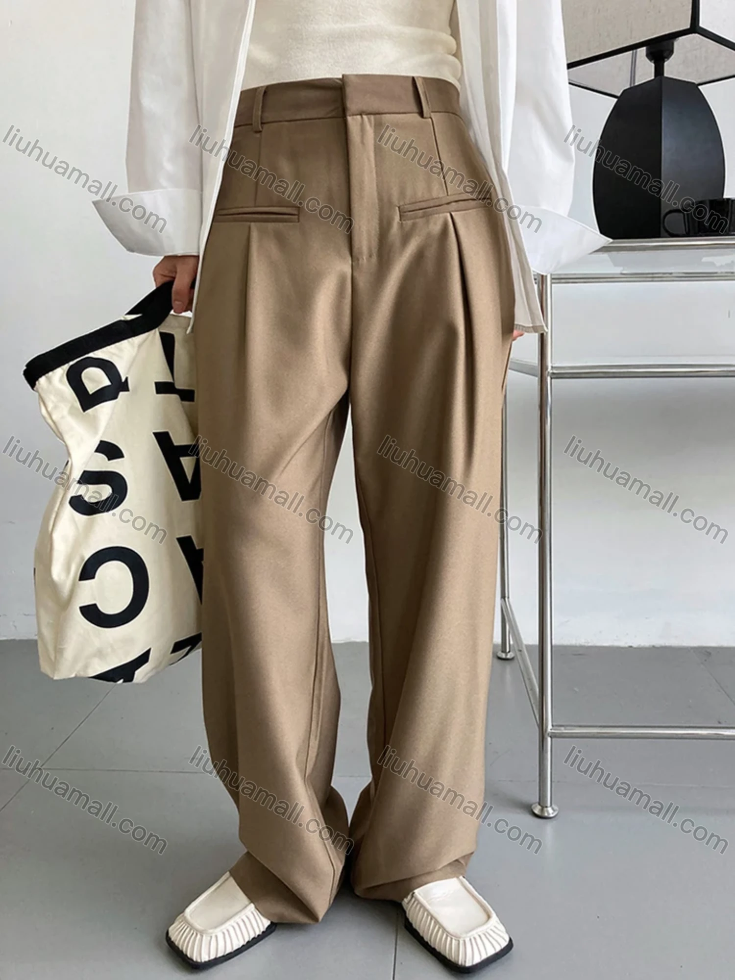 Wholesale Women's Business Plain Suit Pants - Liuhuamall
