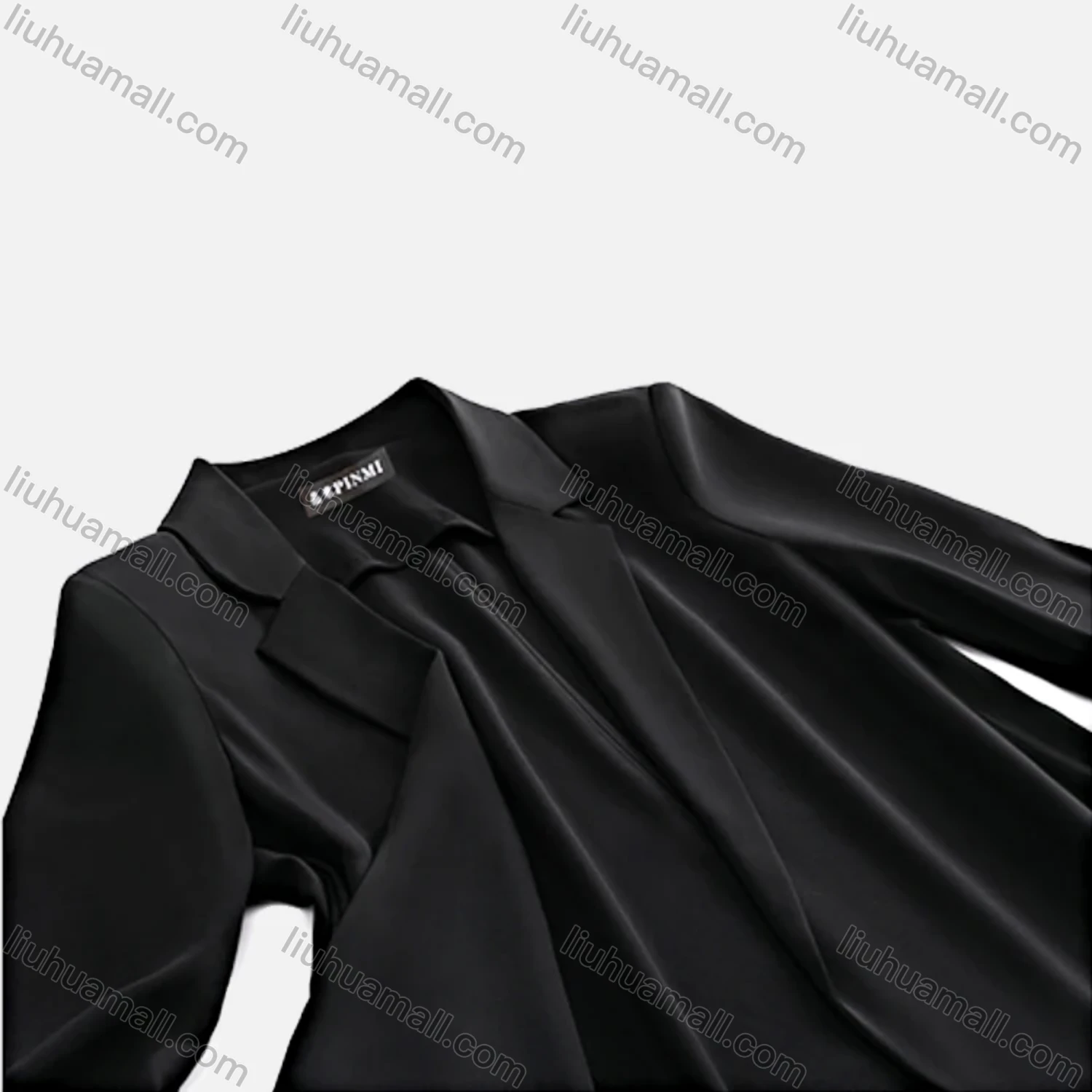 Wholesale Women's Plain Chiffon Lapel Long Sleeve Suit Jacket Cardigan - Liuhuamall