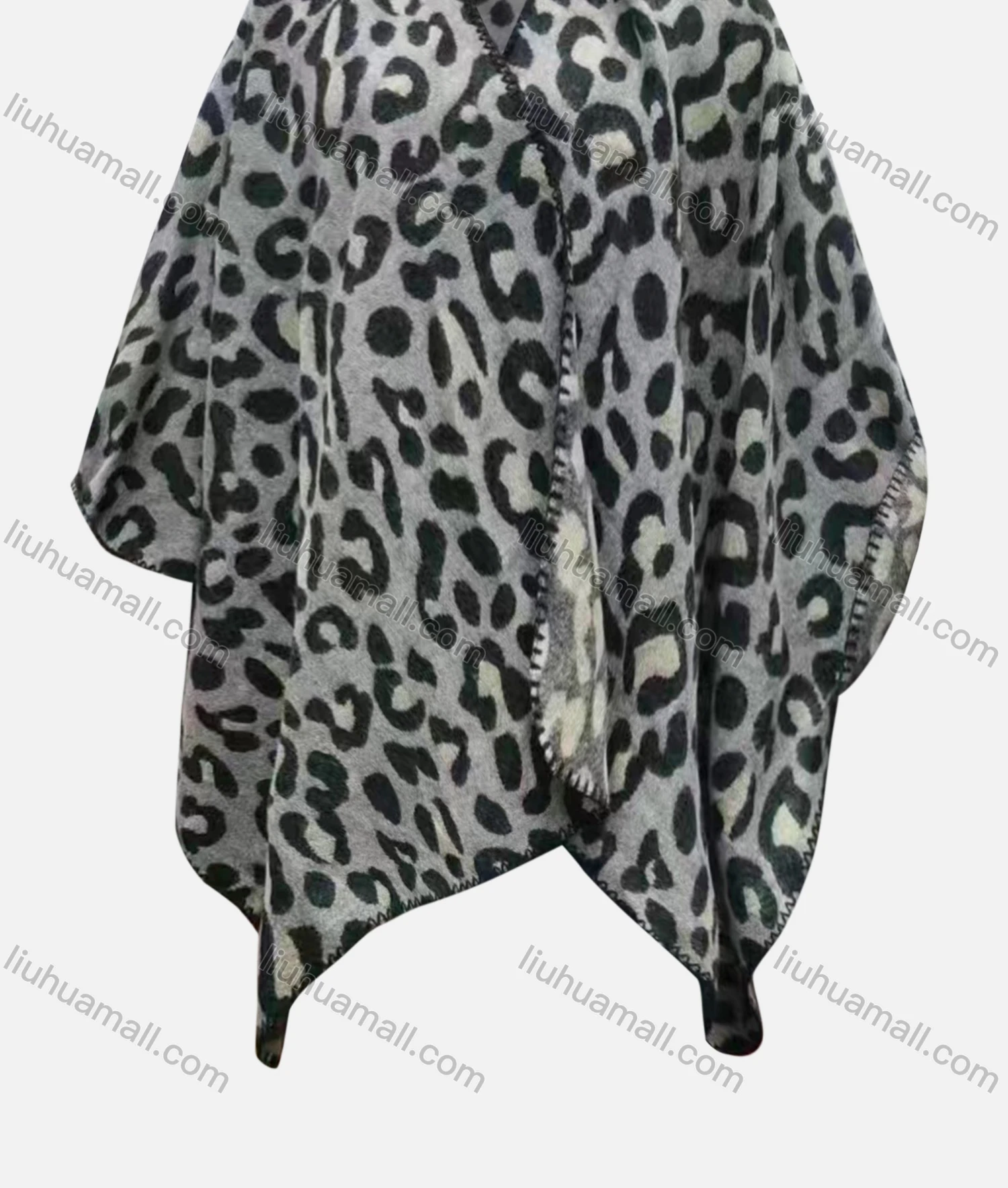 Wholesale Women's Casual Bat Sleeve Leopard Print Cape - Liuhuamall