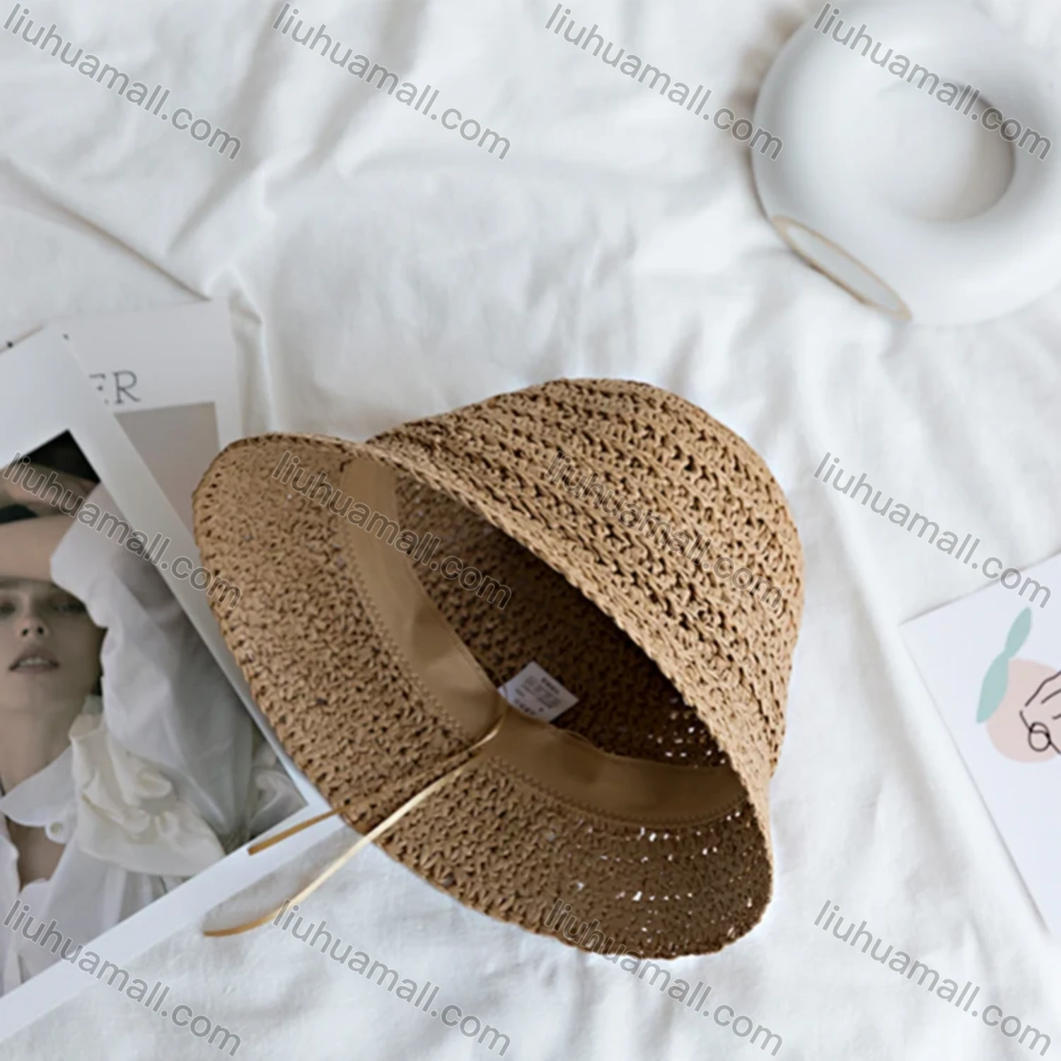 Wholesale Women's Plain Sun Protection Brim Fishing Hat - Liuhuamall