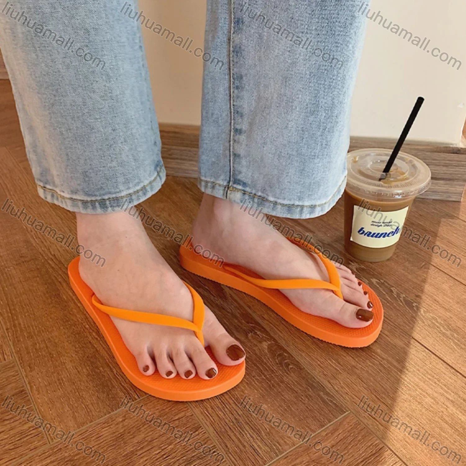 Wholesale Women's Plain Flip Flop Sandal - Liuhuamall