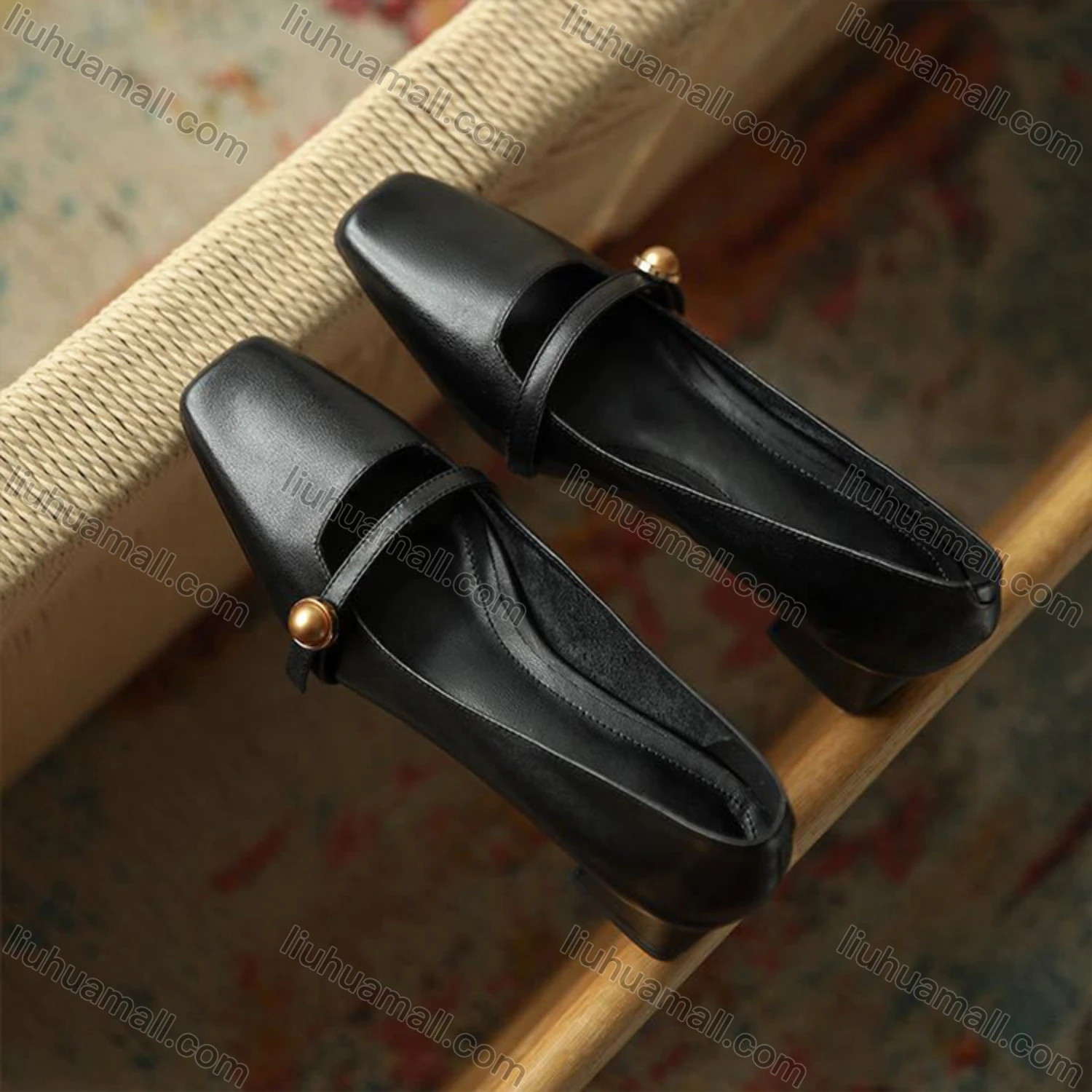 Wholesale Women Chunky Heels for Women Square Toe Pumps Dress Shoes - Liuhuamall