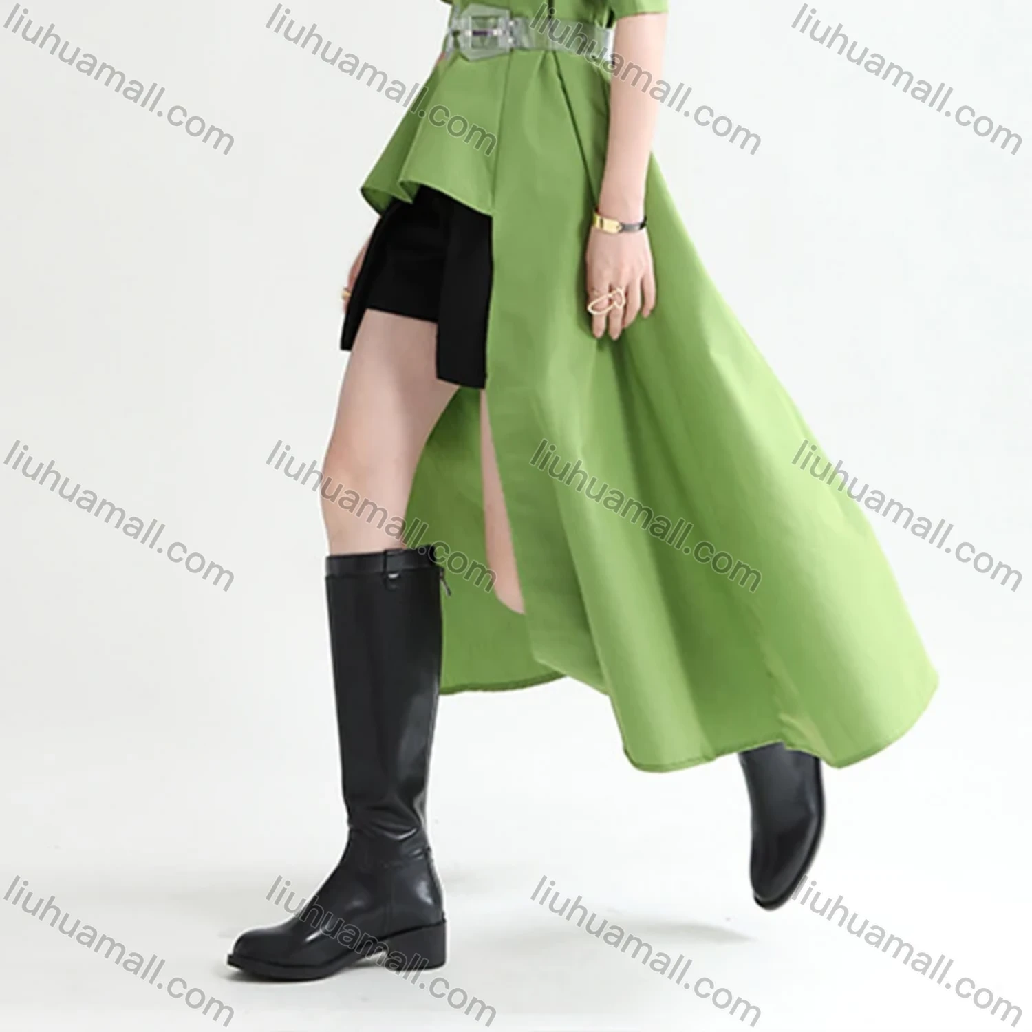 Wholesale Women's Casual High Waist Plain Skorts - Liuhuamall