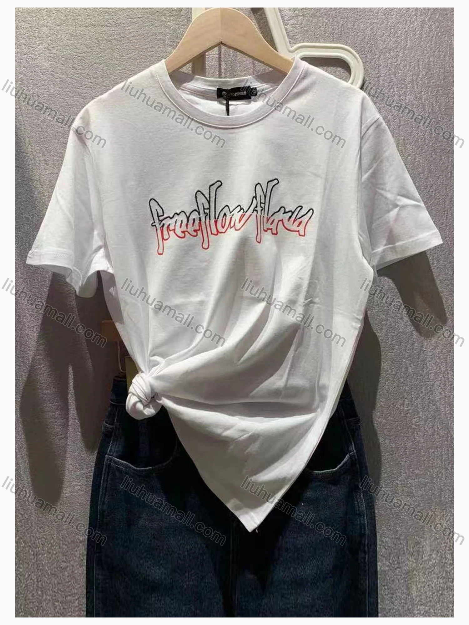 Wholesale Men's Casual Round Neck Short Sleeve Letter Print T-Shirt - Liuhuamall