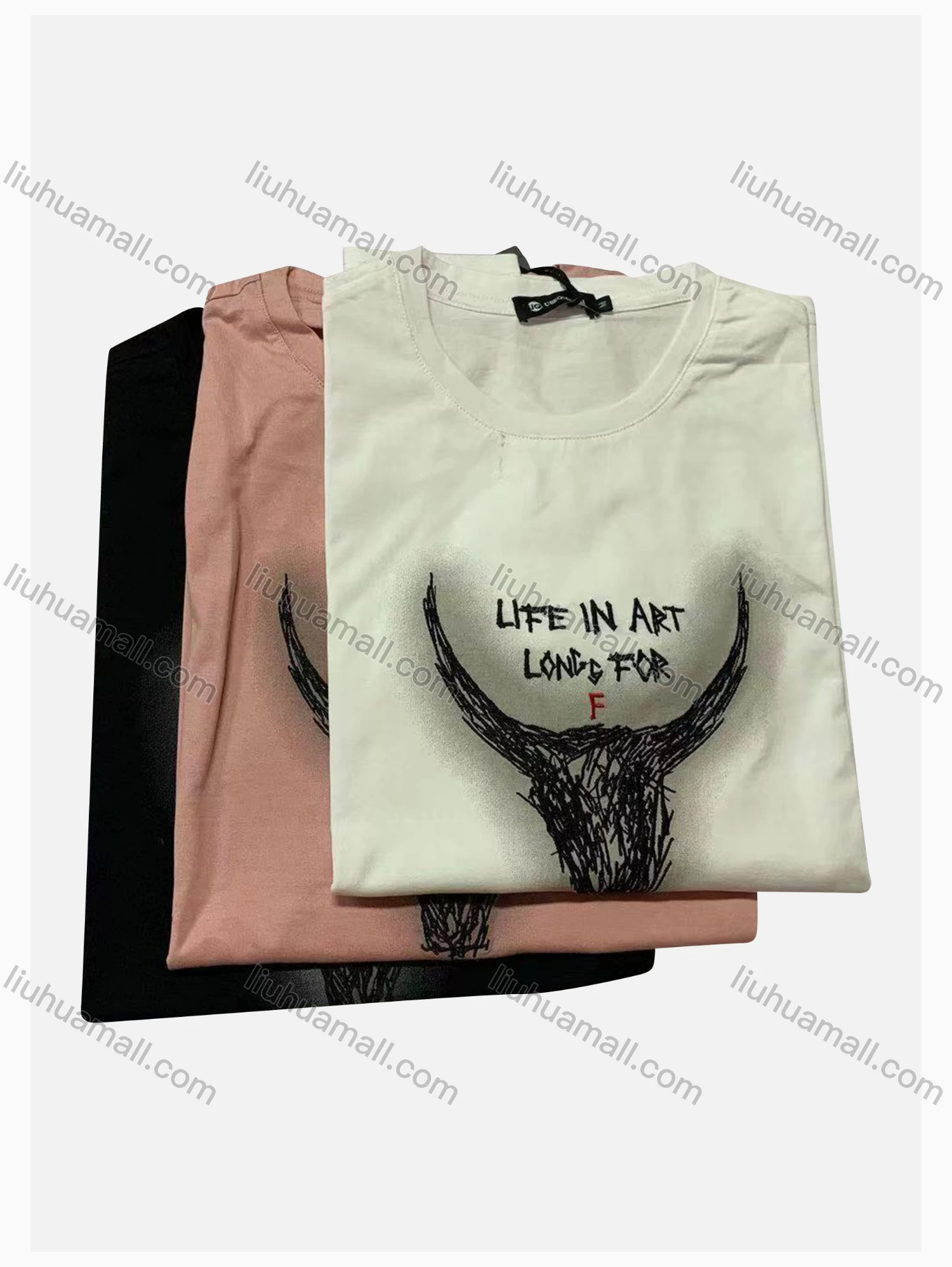 Wholesale Men's Casual Round Neck Short Sleeve Letter Print T-Shirt - Liuhuamall