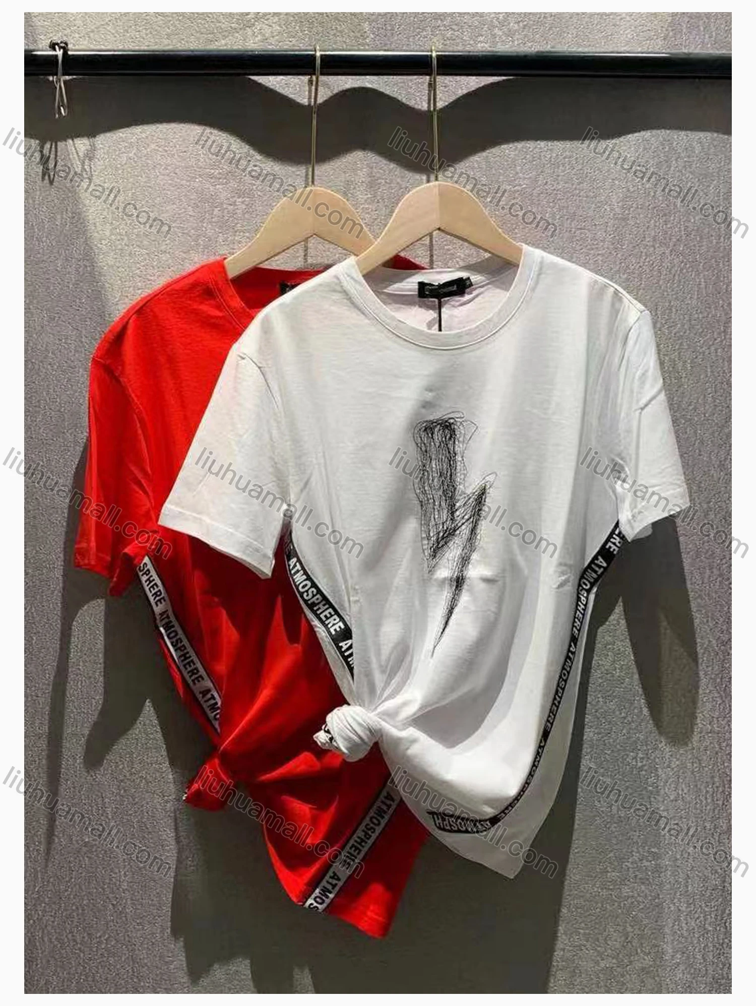 Wholesale Men's Casual Round Neck Short Sleeve Abstract Print T-Shirt - Liuhuamall