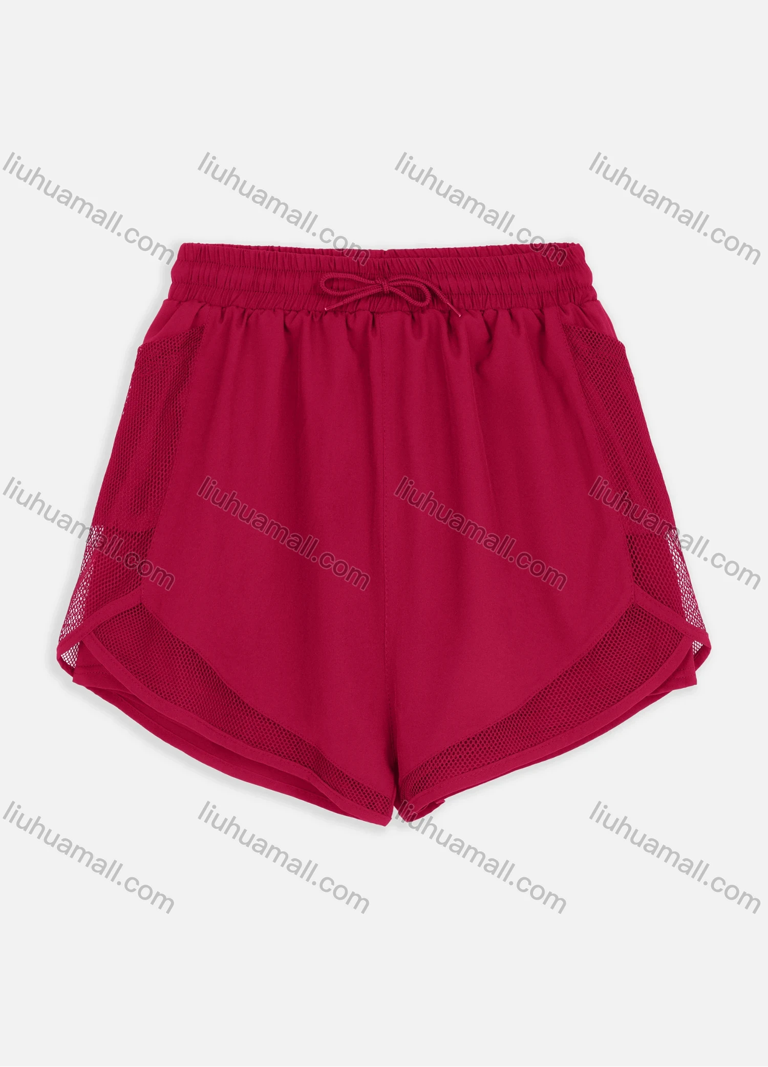 Wholesale Women's Sporty Plain Mesh Drawstring Shorts QYN-2024# - Liuhuamall