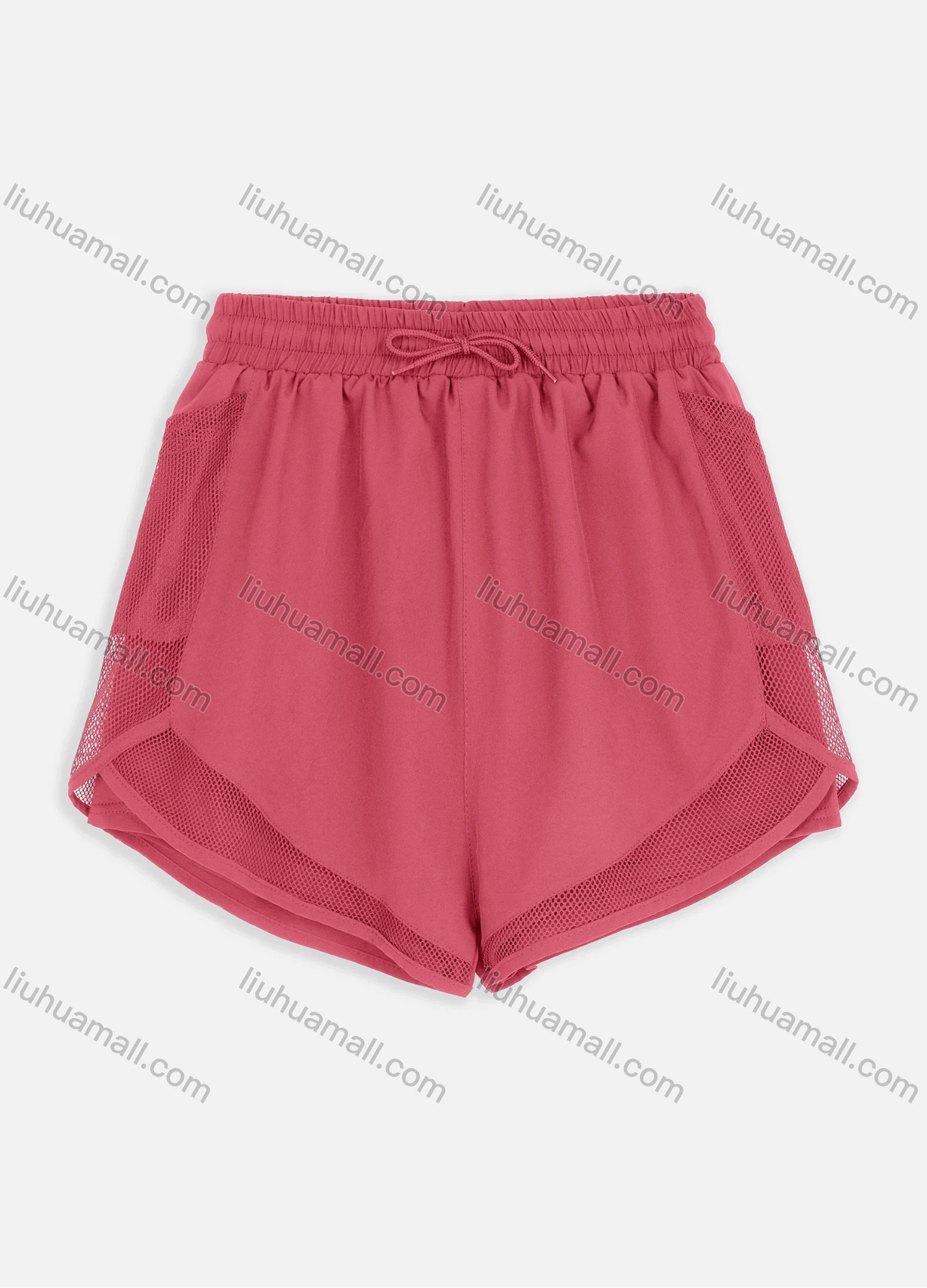 Wholesale Women's Sporty Plain Mesh Drawstring Shorts QYN-2024# - Liuhuamall