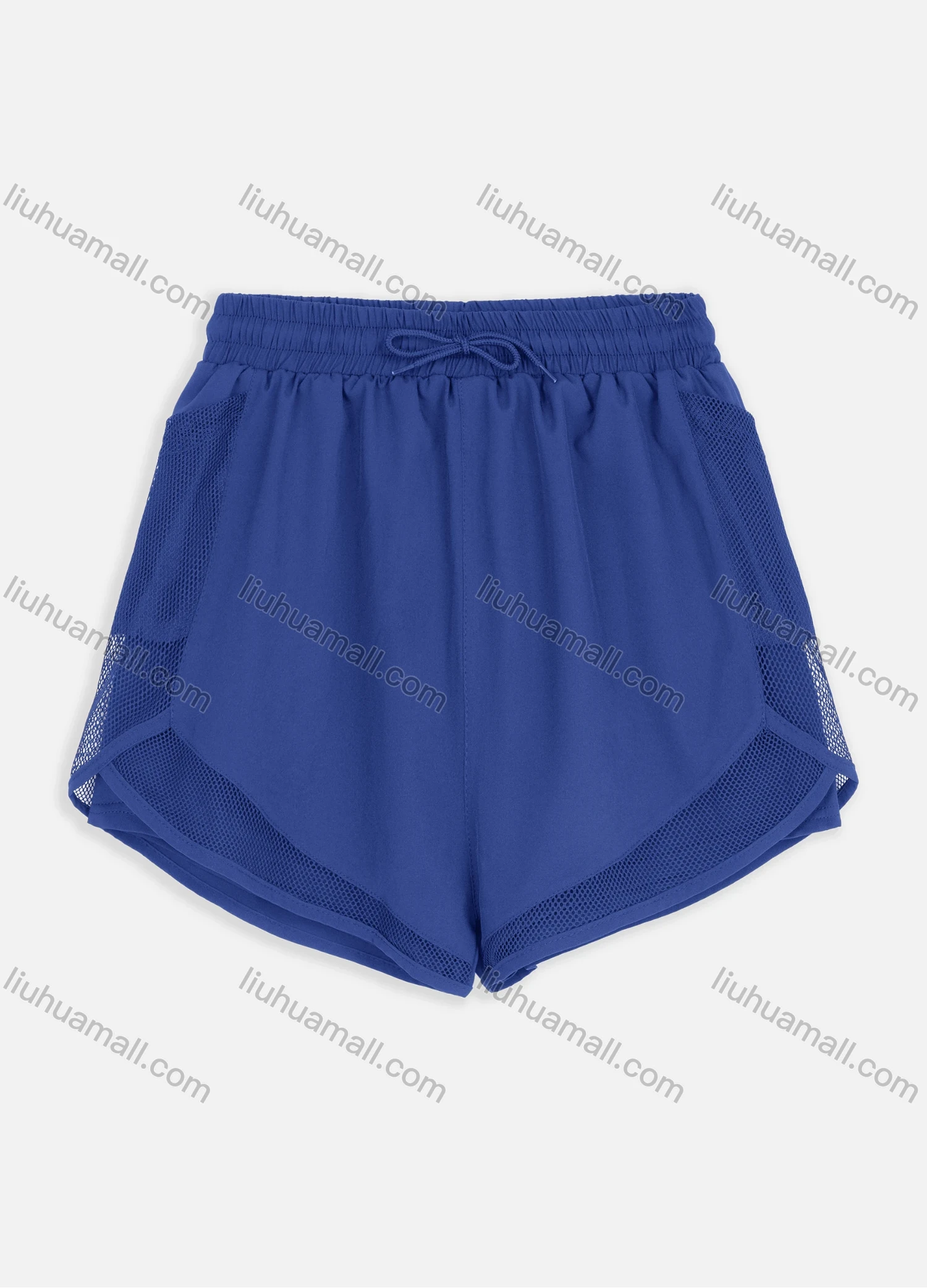 Wholesale Women's Sporty Plain Mesh Drawstring Shorts QYN-2024# - Liuhuamall