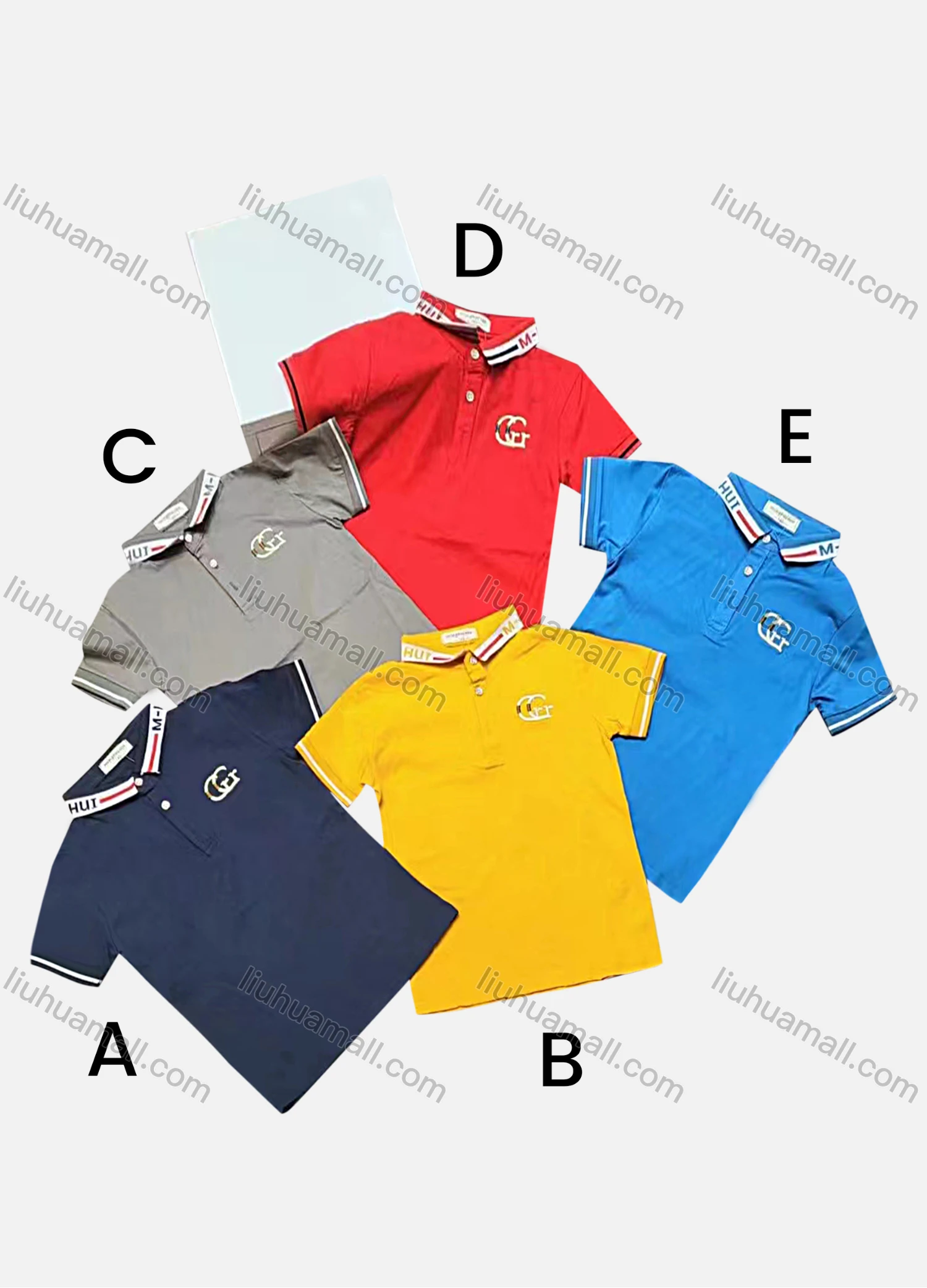 Wholesale Boys Casual Short Sleeve Embroidery Letter Button Front Polo Shirts - Liuhuamall