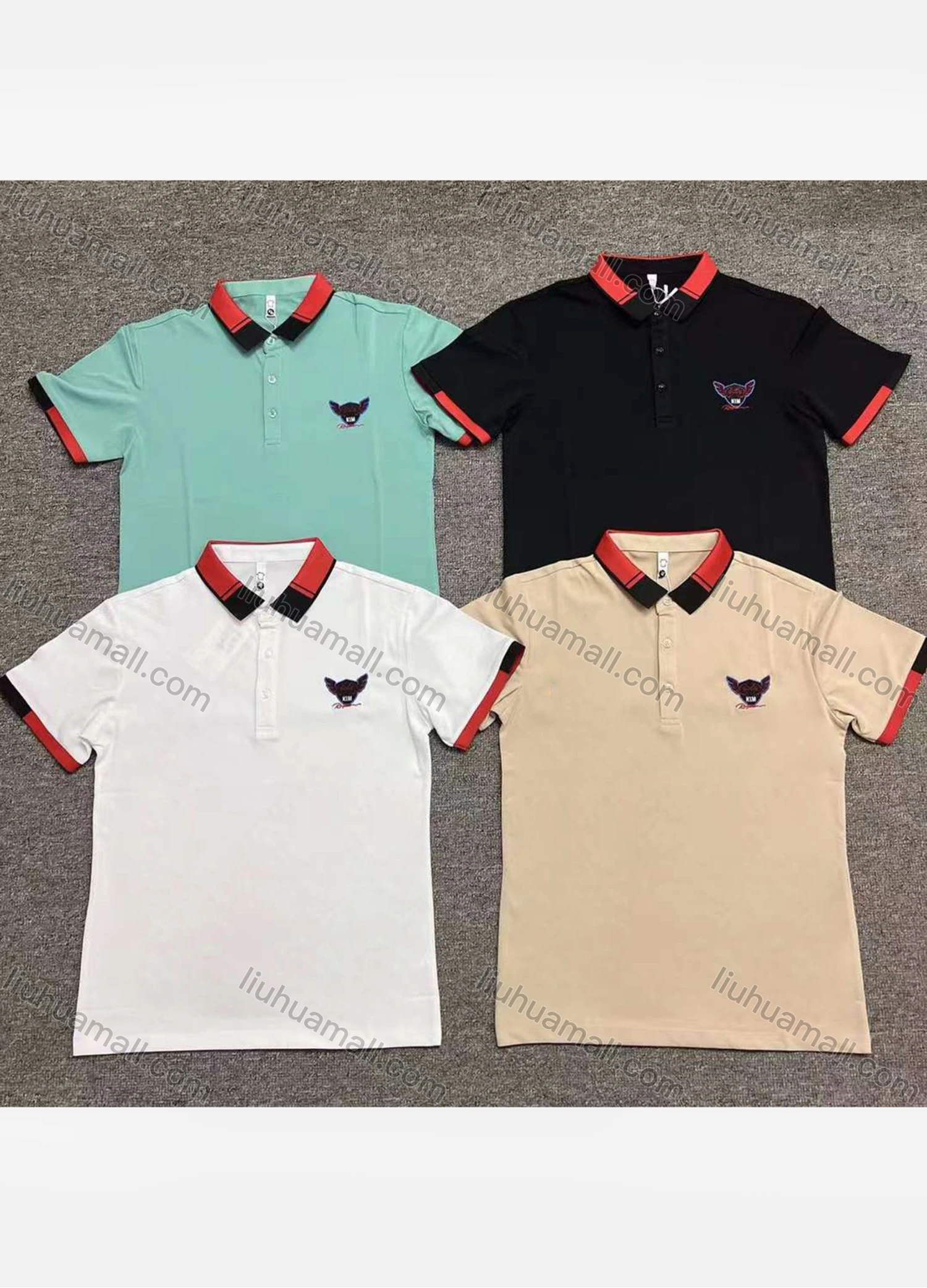 Wholesale Men's Casual Short Sleeve Polo Shirt - Liuhuamall