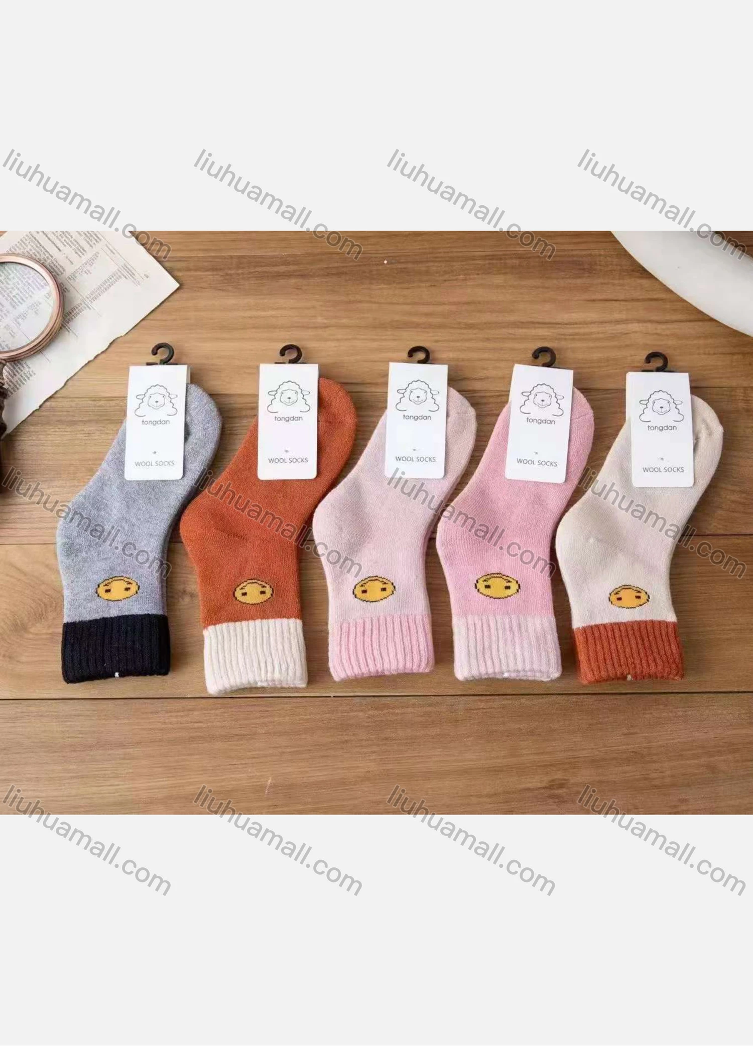 Wholesale Kid's Comfy Cartoon Print Crew Medium Cashmere Socks (10 pairs of socks in one package) - Liuhuamall