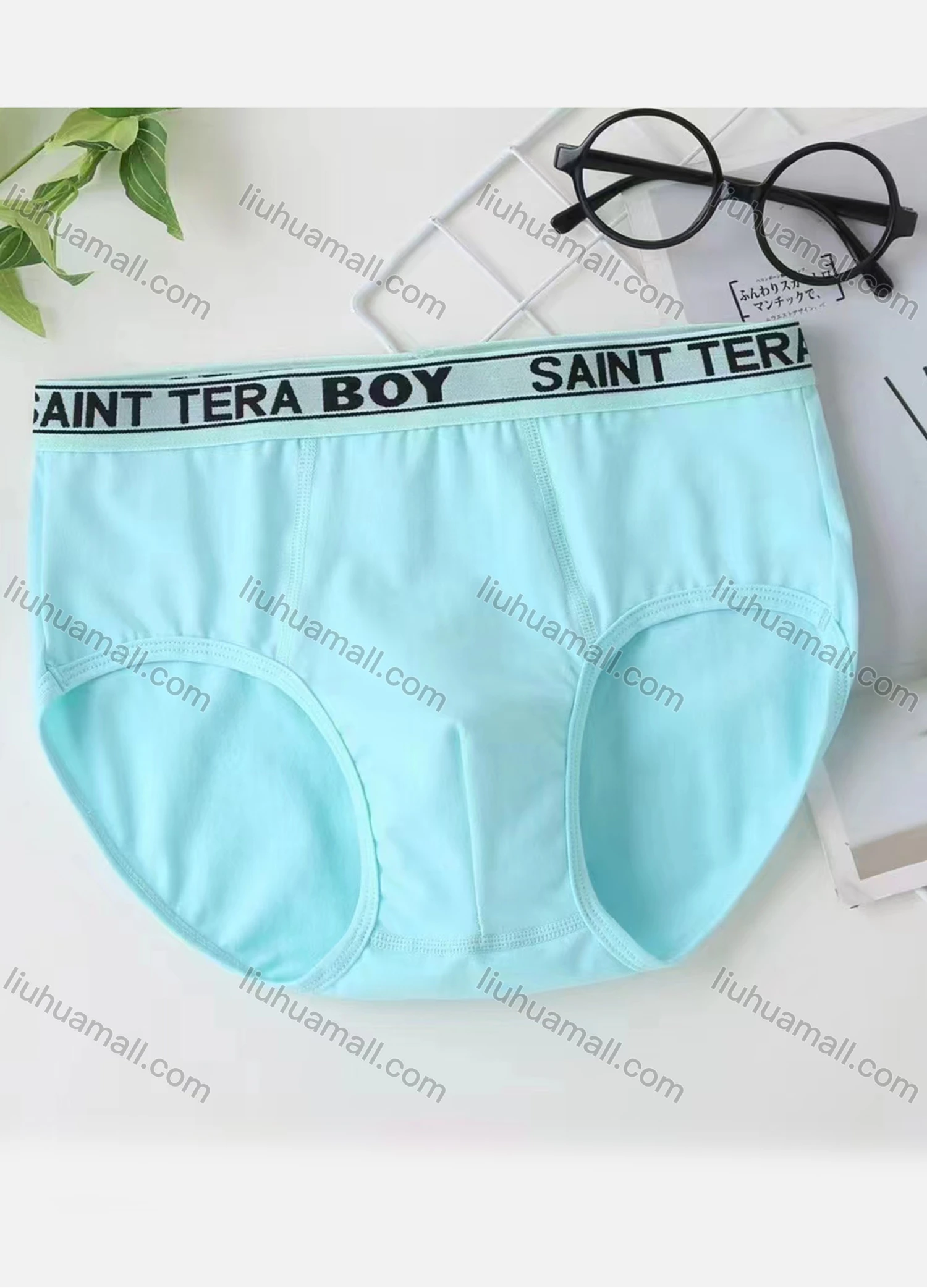 Wholesale Boy's Plain Breathable HIgh Waist Brief (Pack of 2) - Liuhuamall
